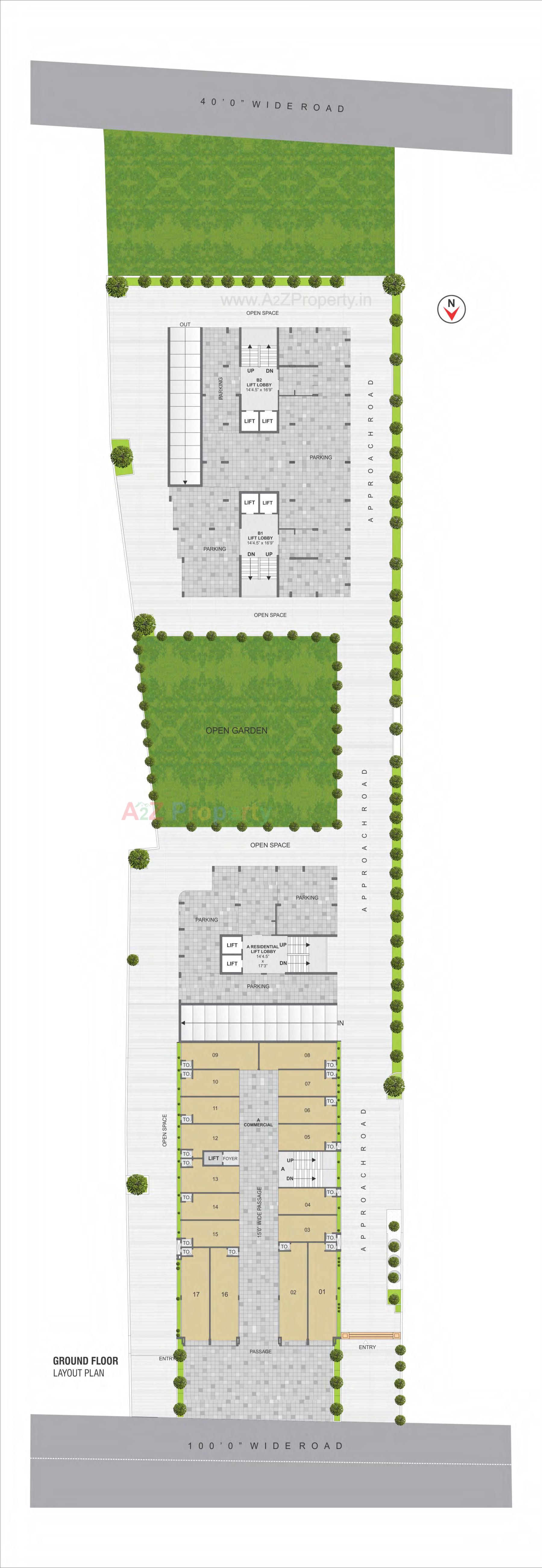 Layout of real estate project Al Karim Heights located at Vejalpur, Bharuch, Gujarat