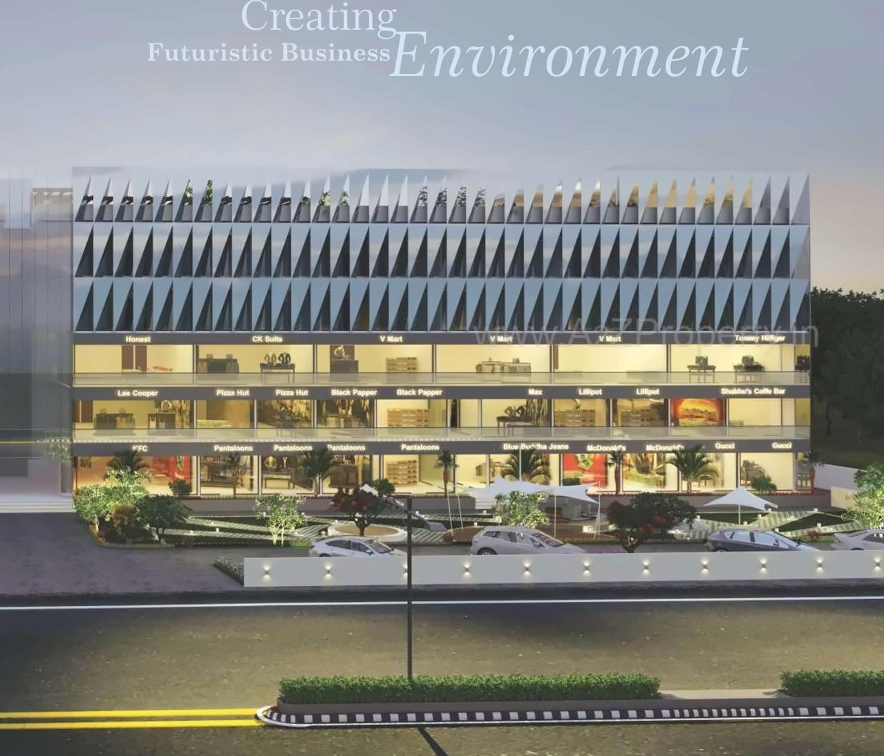 3D Elevation of real estate project Alpha Arcades located at Bholav, Bharuch, Gujarat