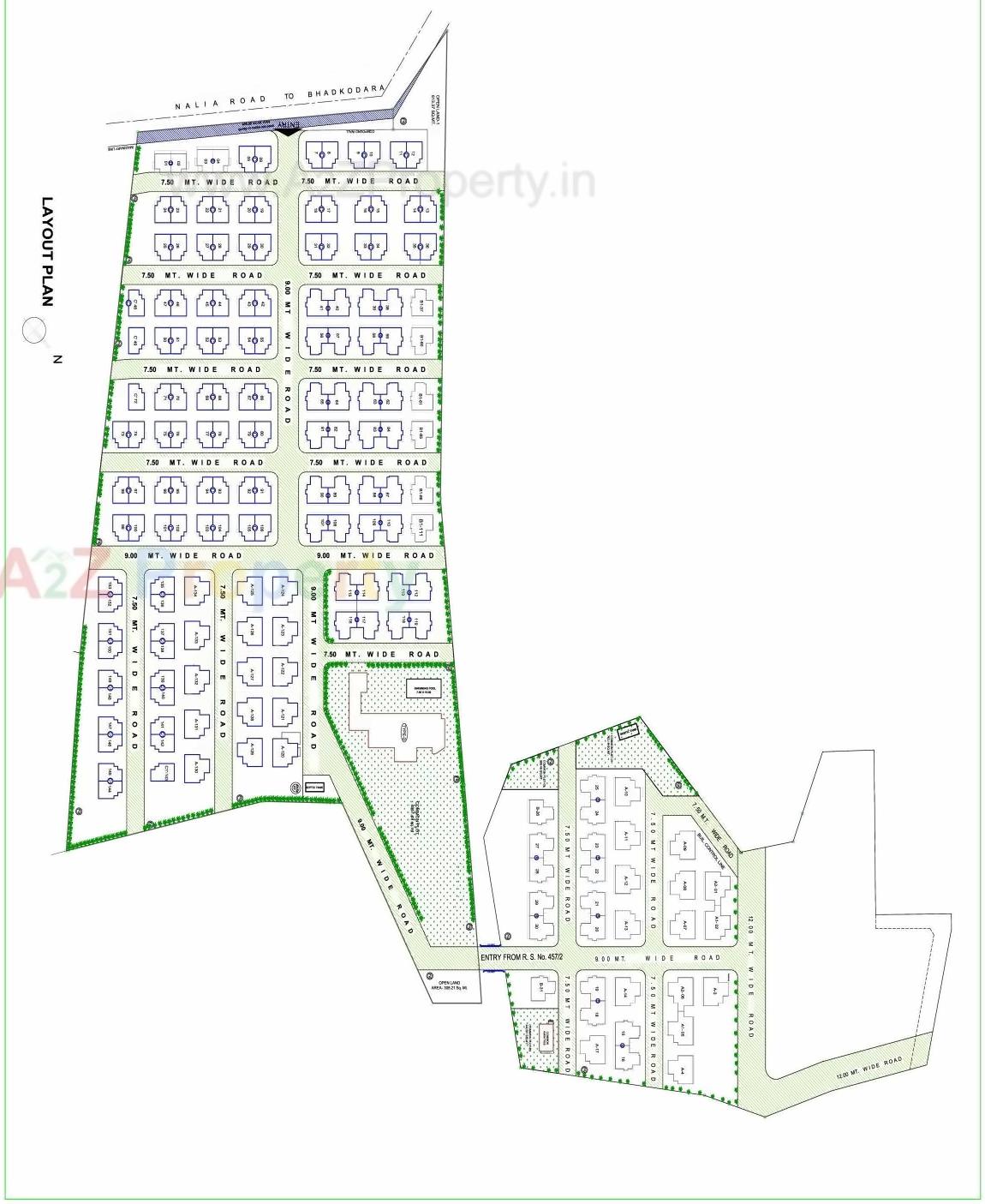 Layout of real estate project Ambey Valley Township located at Kosamdi, Bharuch, Gujarat