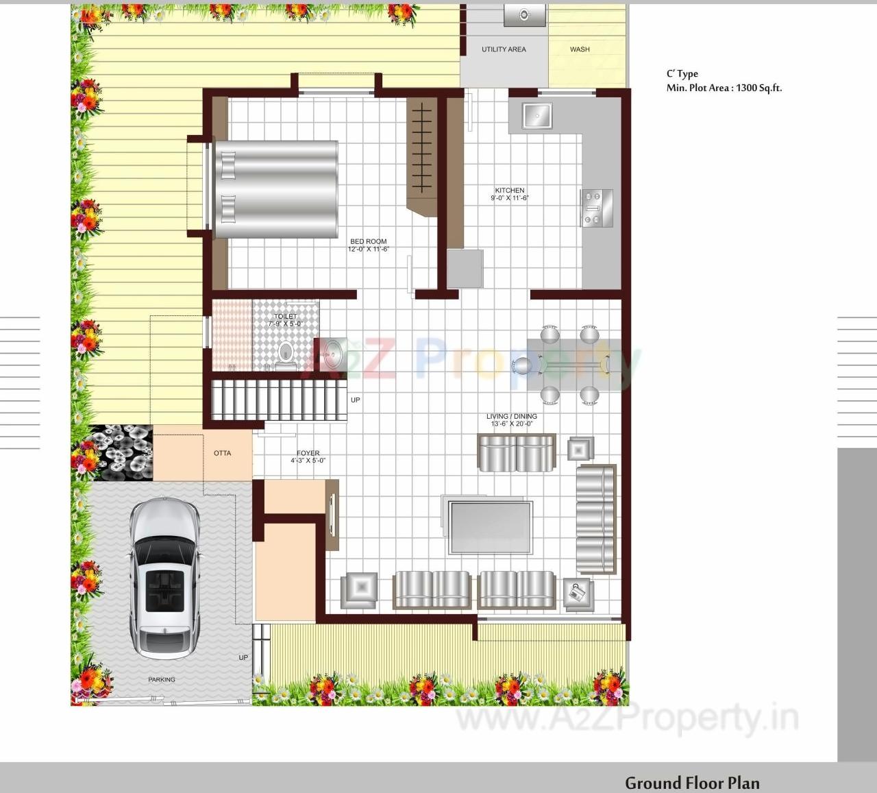 Layout of real estate project Ambey Valley Township located at Kosamdi, Bharuch, Gujarat
