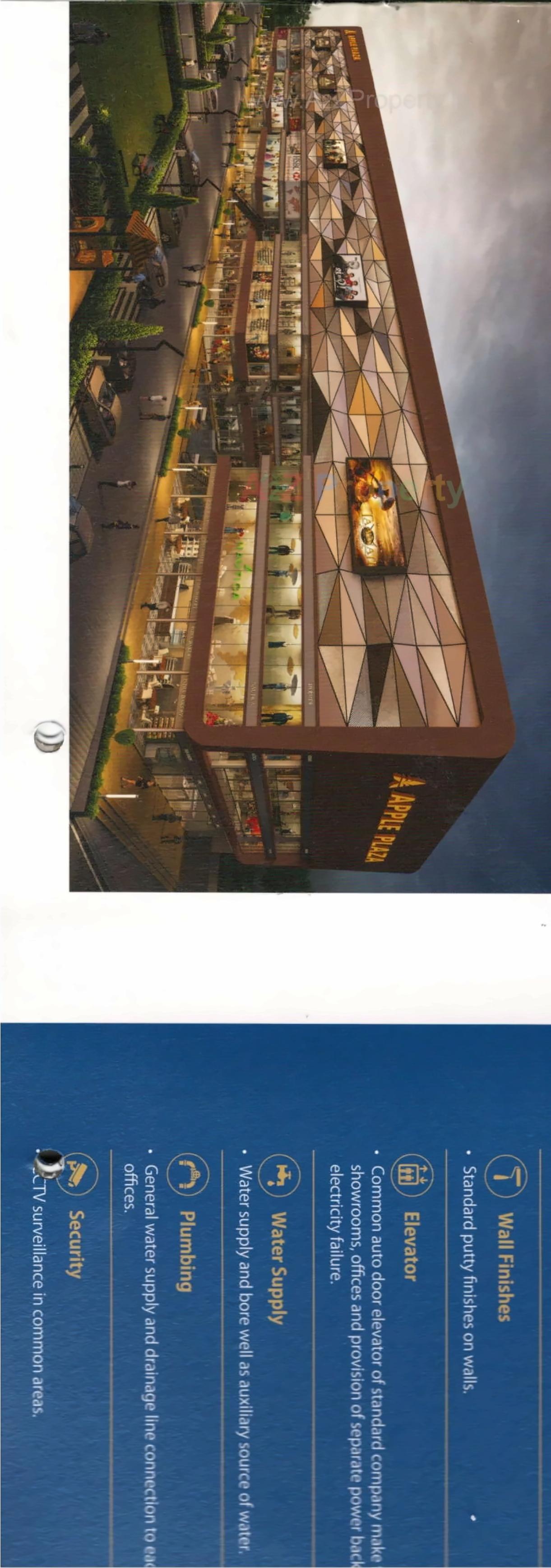 3D Elevation of real estate project Apple Plaza located at Bhadkodara, Bharuch, Gujarat