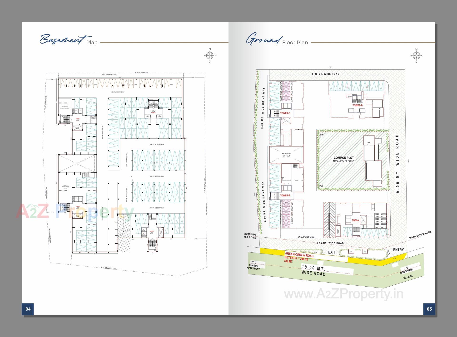 Layout of real estate project Aries Signature located at Zadeshwar, Bharuch, Gujarat