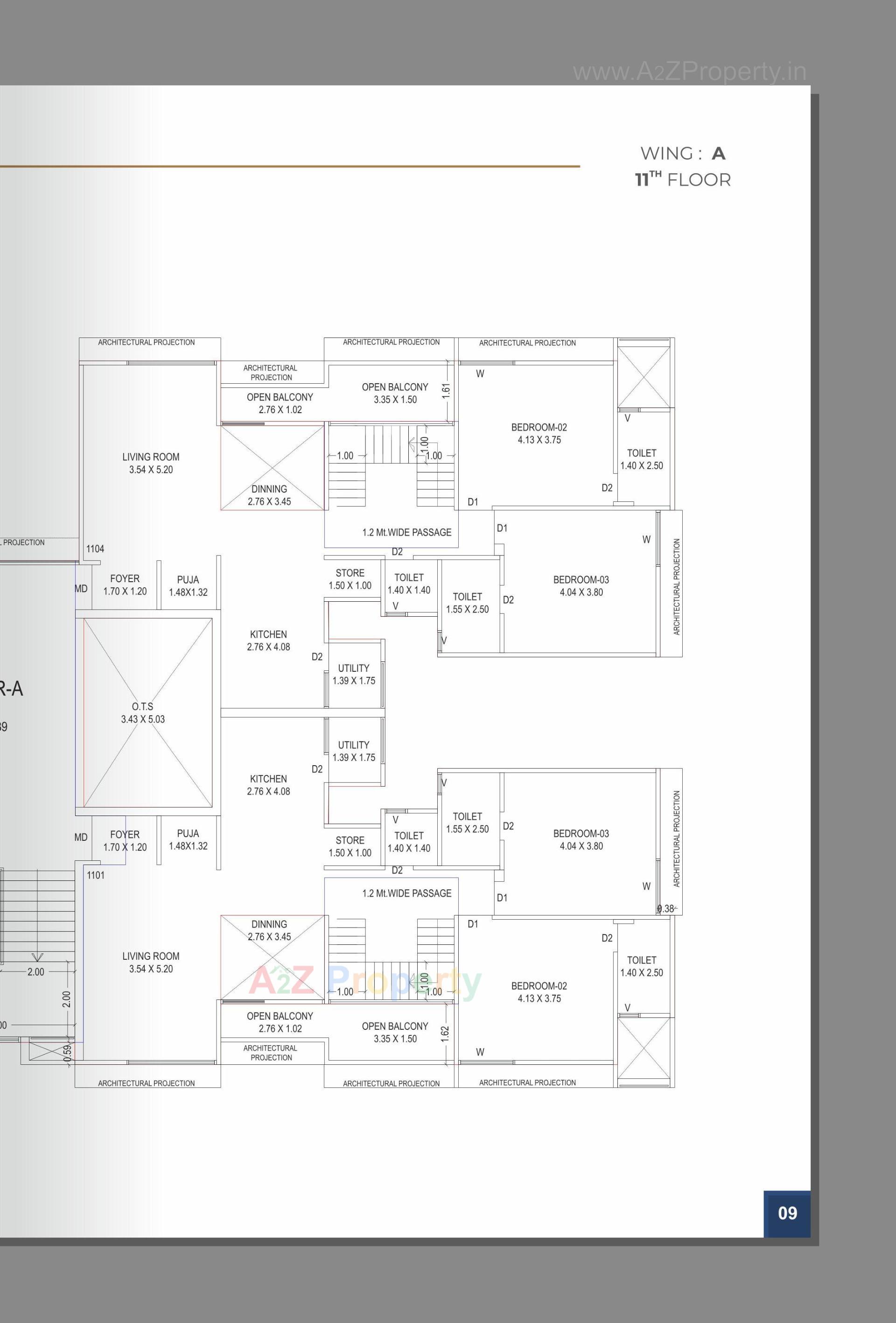 Layout of real estate project Aries Signature located at Zadeshwar, Bharuch, Gujarat