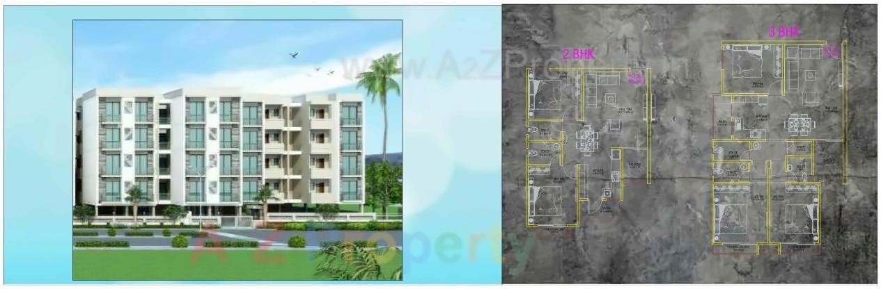 3D Elevation of real estate project Castle Living located at Bhadkodara, Bharuch, Gujarat