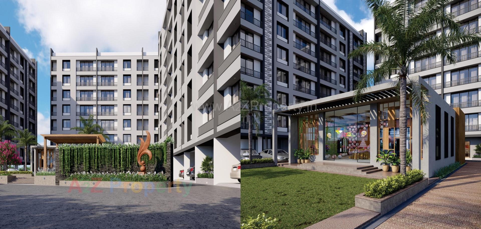 3D Elevation of real estate project Celebration Heights located at Kosamdi, Bharuch, Gujarat