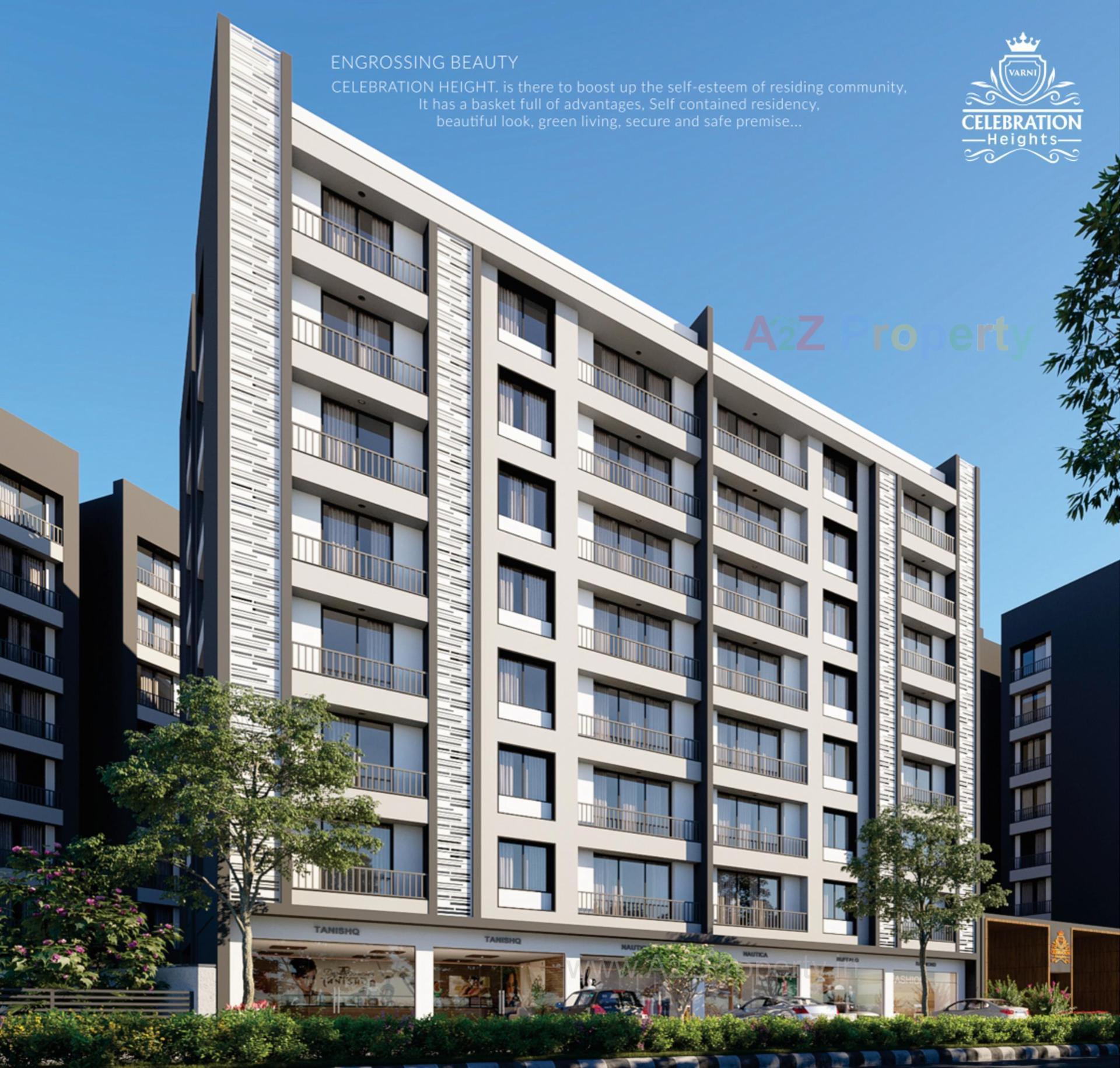 3D Elevation of real estate project Celebration Heights located at Kosamdi, Bharuch, Gujarat