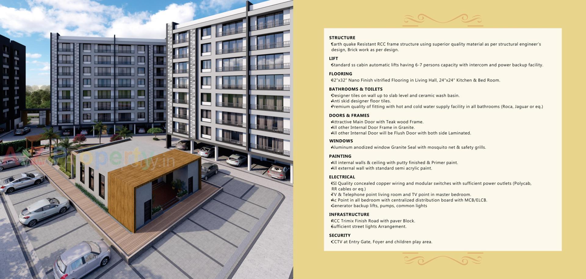 3D Elevation of real estate project Celebration Heights located at Kosamdi, Bharuch, Gujarat