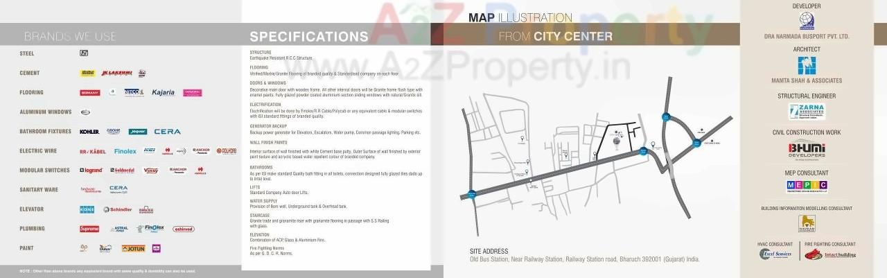  of real estate project City Center located at Kasakpatti, Bharuch, Gujarat