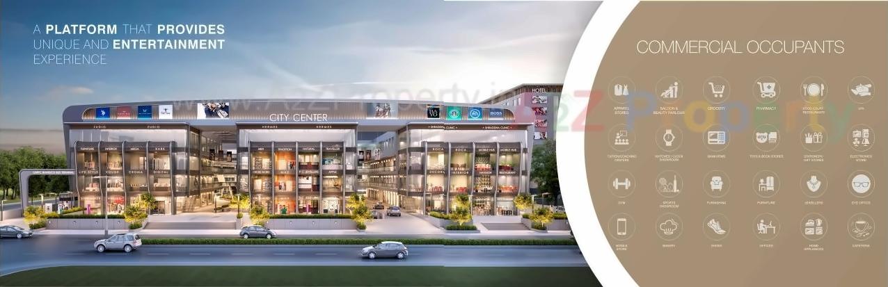 3D Elevation of real estate project City Center located at Kasakpatti, Bharuch, Gujarat