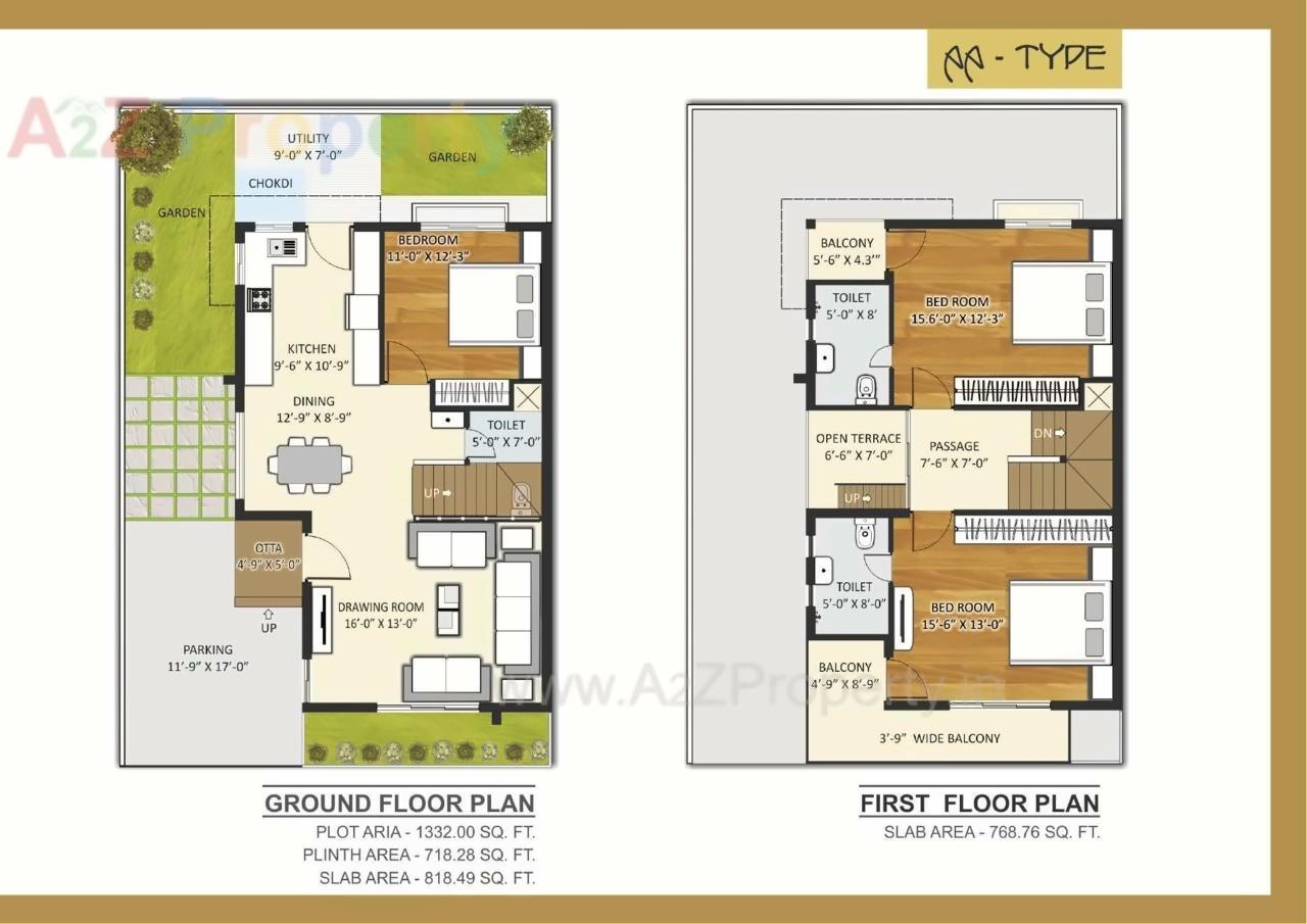 Layout of real estate project Ekdant Bungalows located at Vadadala, Bharuch, Gujarat
