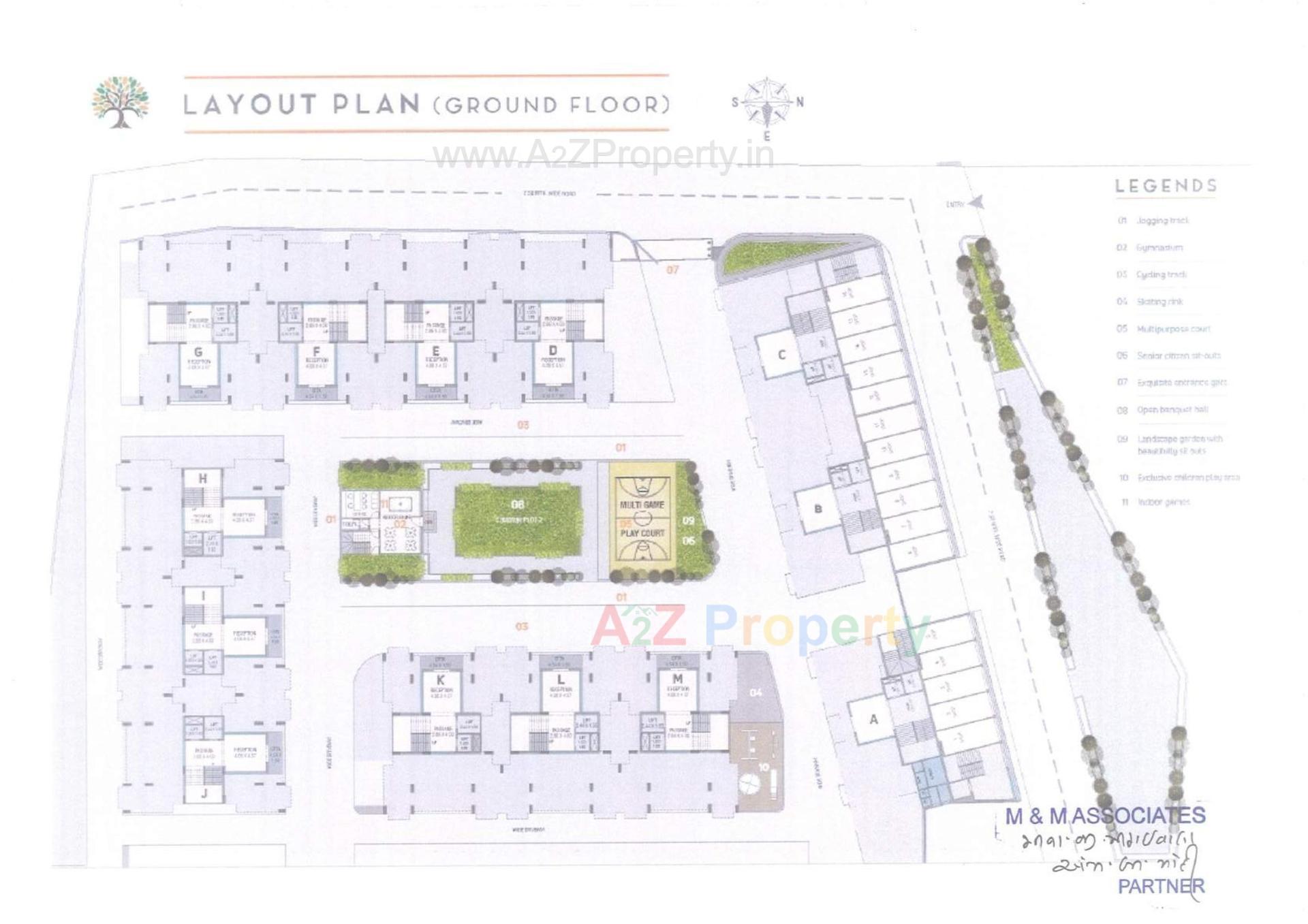 Layout of real estate project Ganesh Nandan located at Zadeshwar, Bharuch, Gujarat
