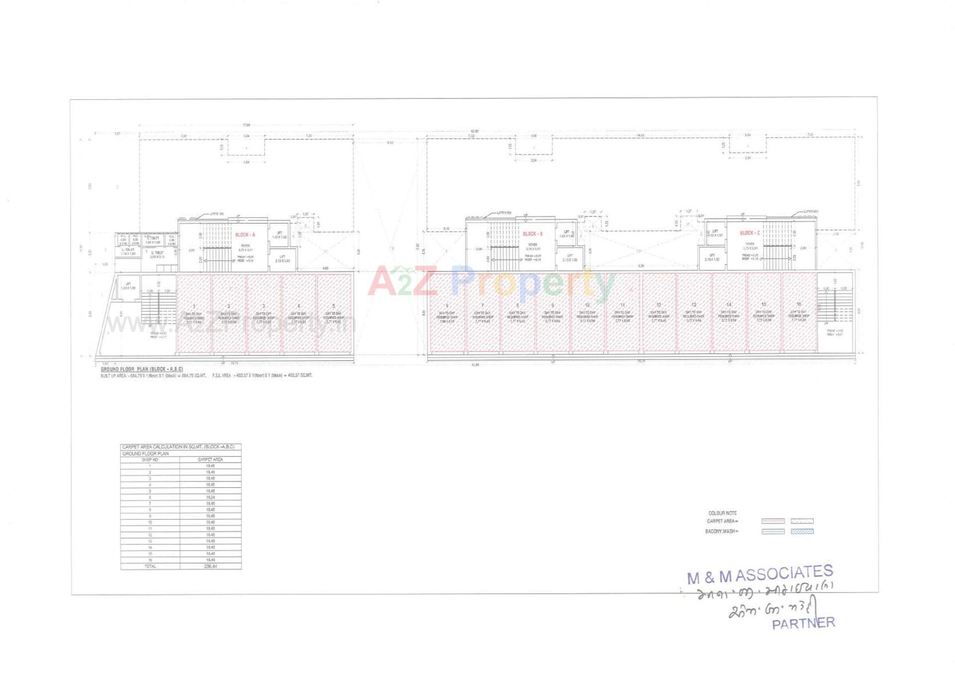 Layout of real estate project Ganesh Nandan located at Zadeshwar, Bharuch, Gujarat