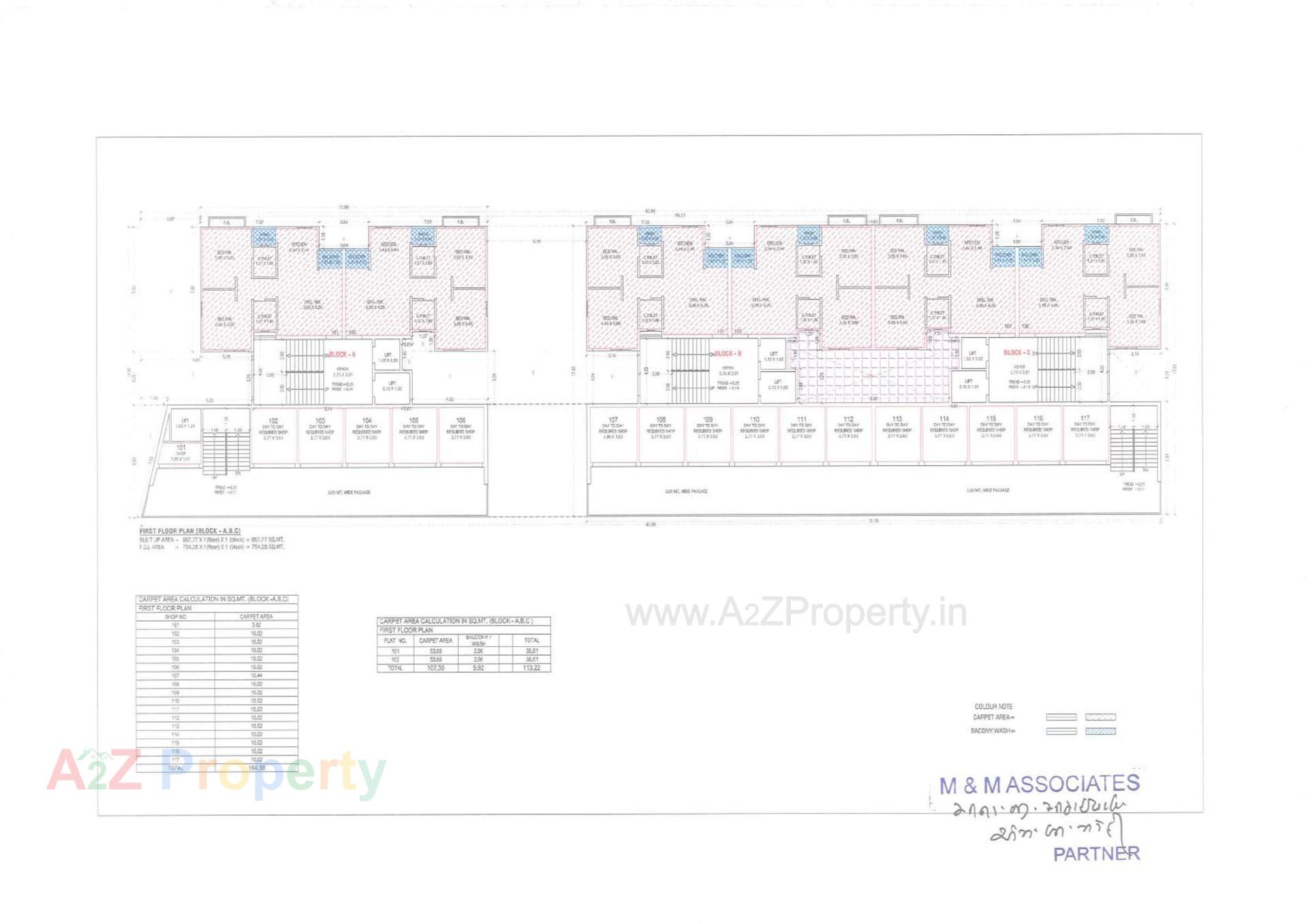 Layout of real estate project Ganesh Nandan located at Zadeshwar, Bharuch, Gujarat