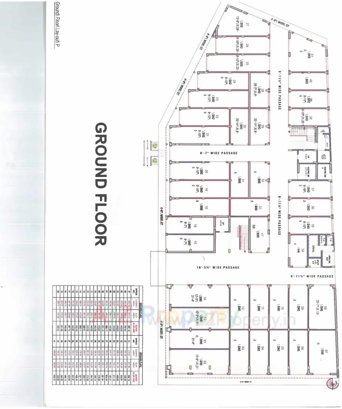 Layout of real estate project Golden Business Point located at Dahej, Bharuch, Gujarat