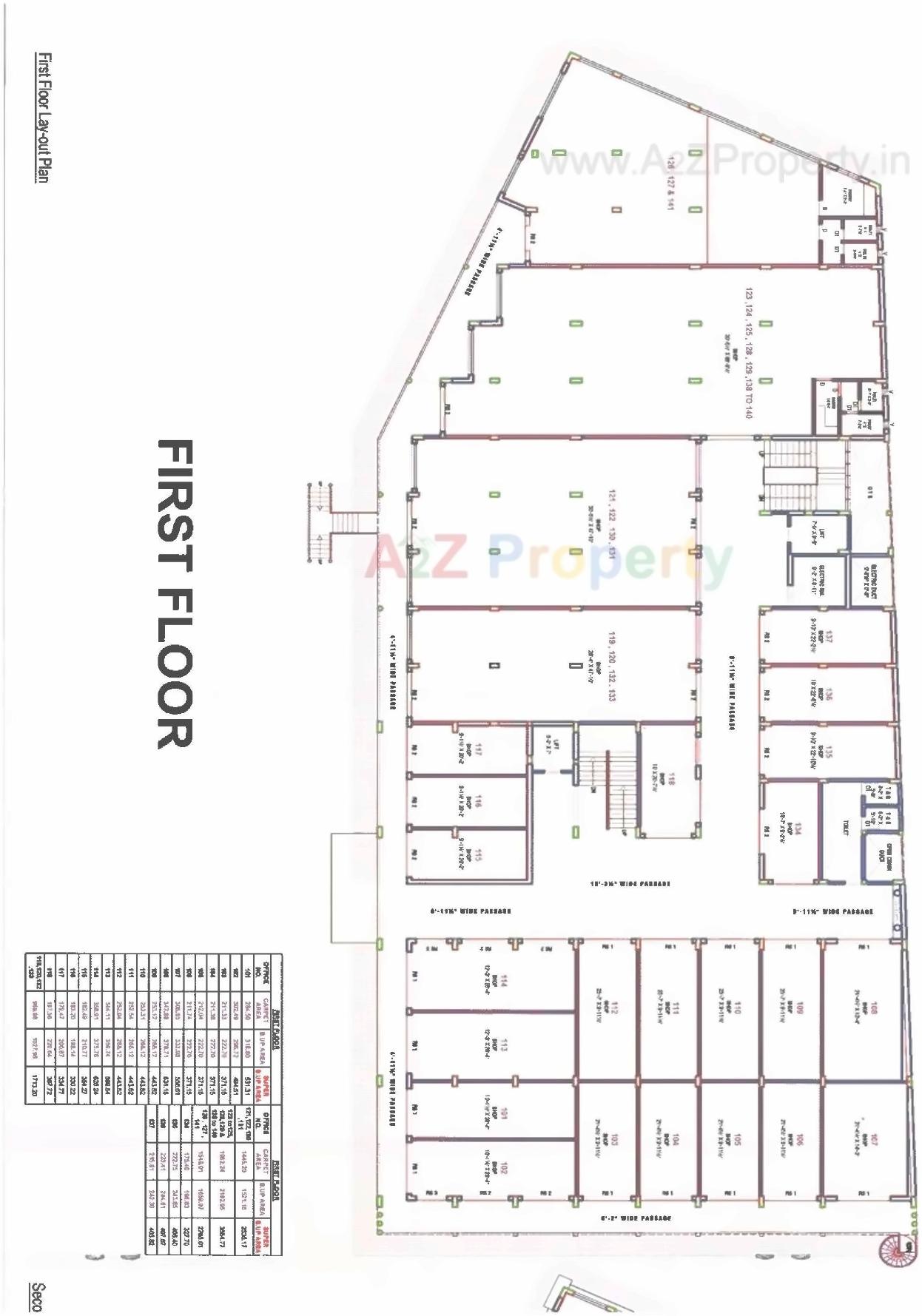 Layout of real estate project Golden Business Point located at Dahej, Bharuch, Gujarat