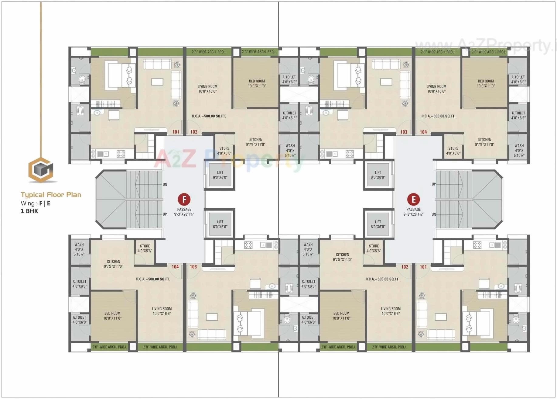 Layout of real estate project Golden Residency located at Bharuch, Bharuch, Gujarat