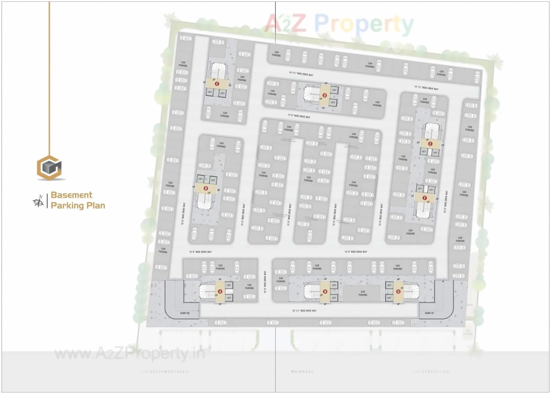 Layout of real estate project Golden Residency located at Bharuch, Bharuch, Gujarat