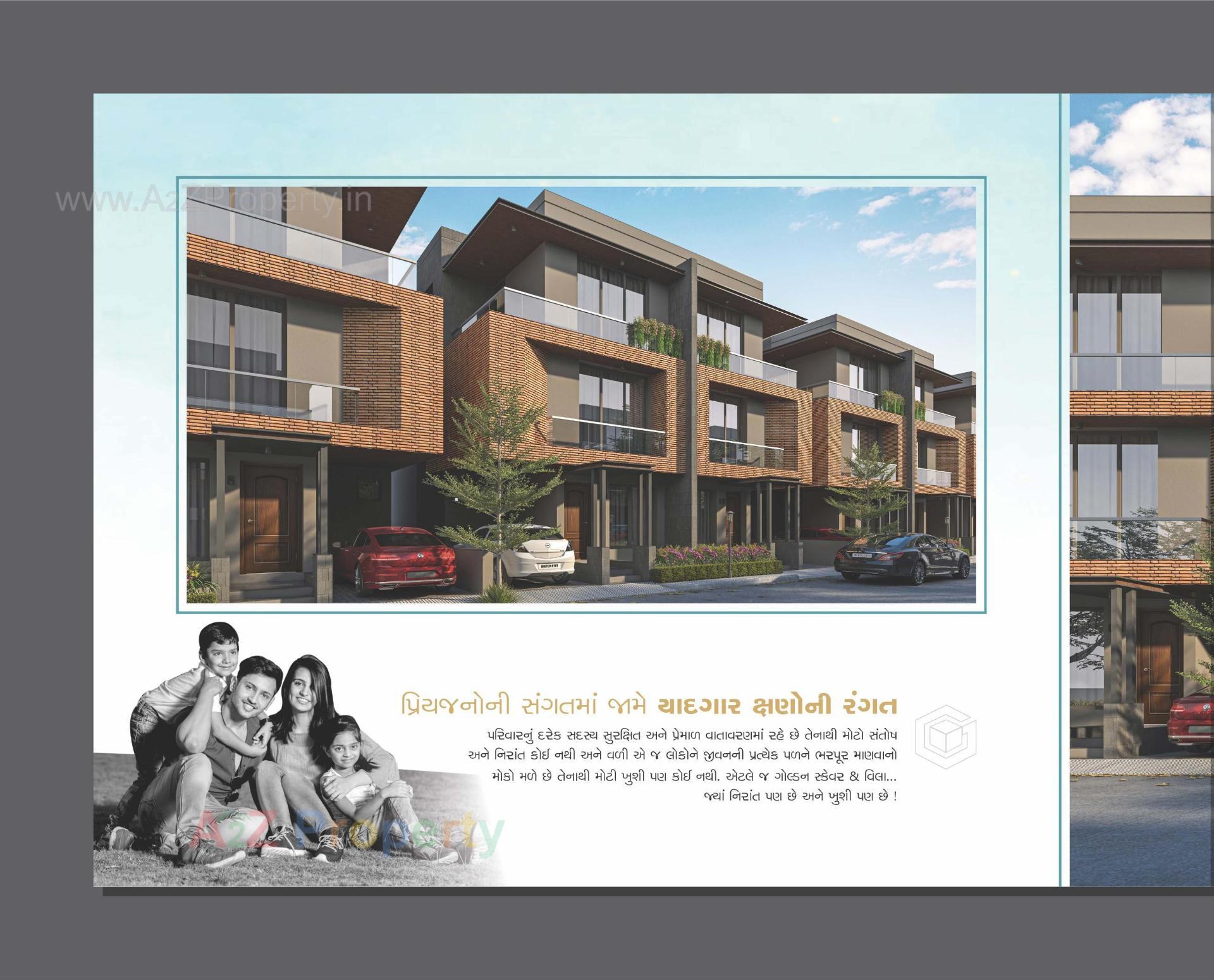 3D Elevation of real estate project Golden Square  Villa located at Surwadi, Bharuch, Gujarat