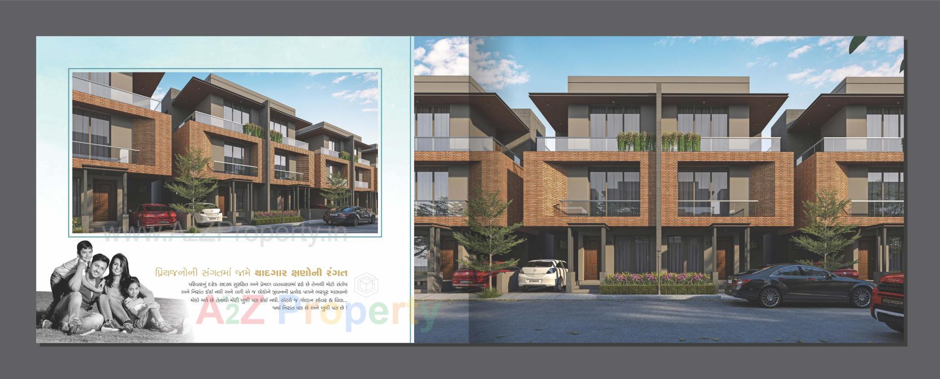 3D Elevation of real estate project Golden Square  Villa located at Surwadi, Bharuch, Gujarat