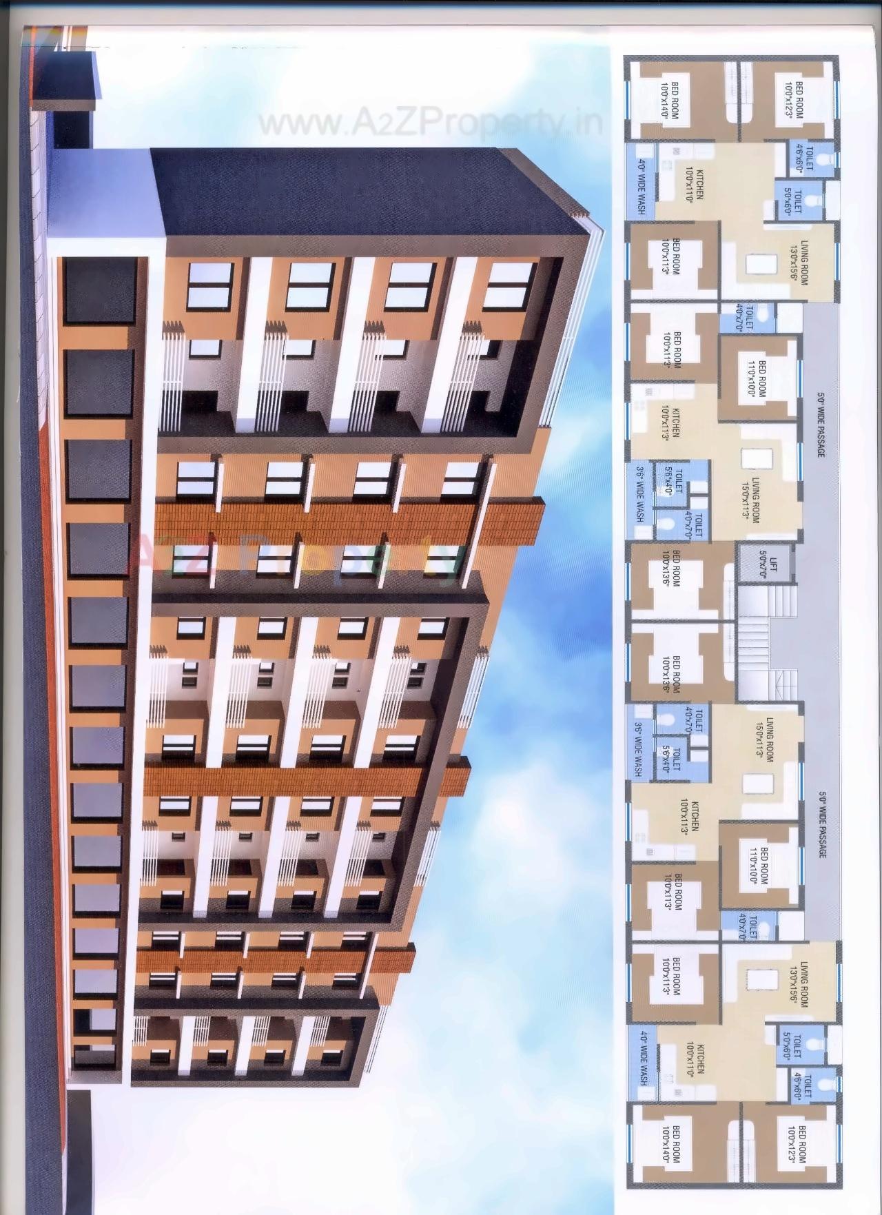 Layout of real estate project Harsh Residency located at Nandelav, Bharuch, Gujarat