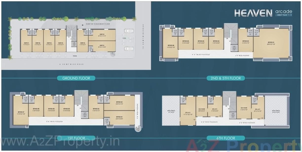 Layout of real estate project Heaven Arcade located at Bharuch, Bharuch, Gujarat