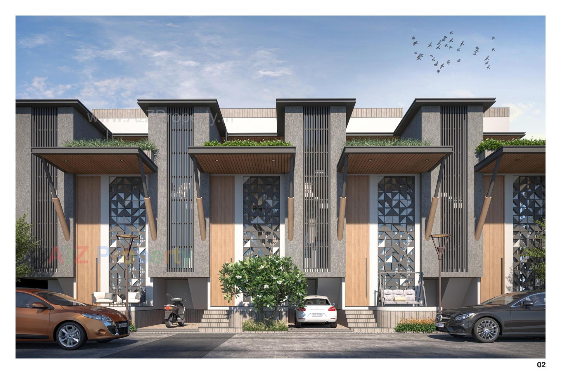 3D Elevation of real estate project Merushikhar Icon located at Chavaj, Bharuch, Gujarat