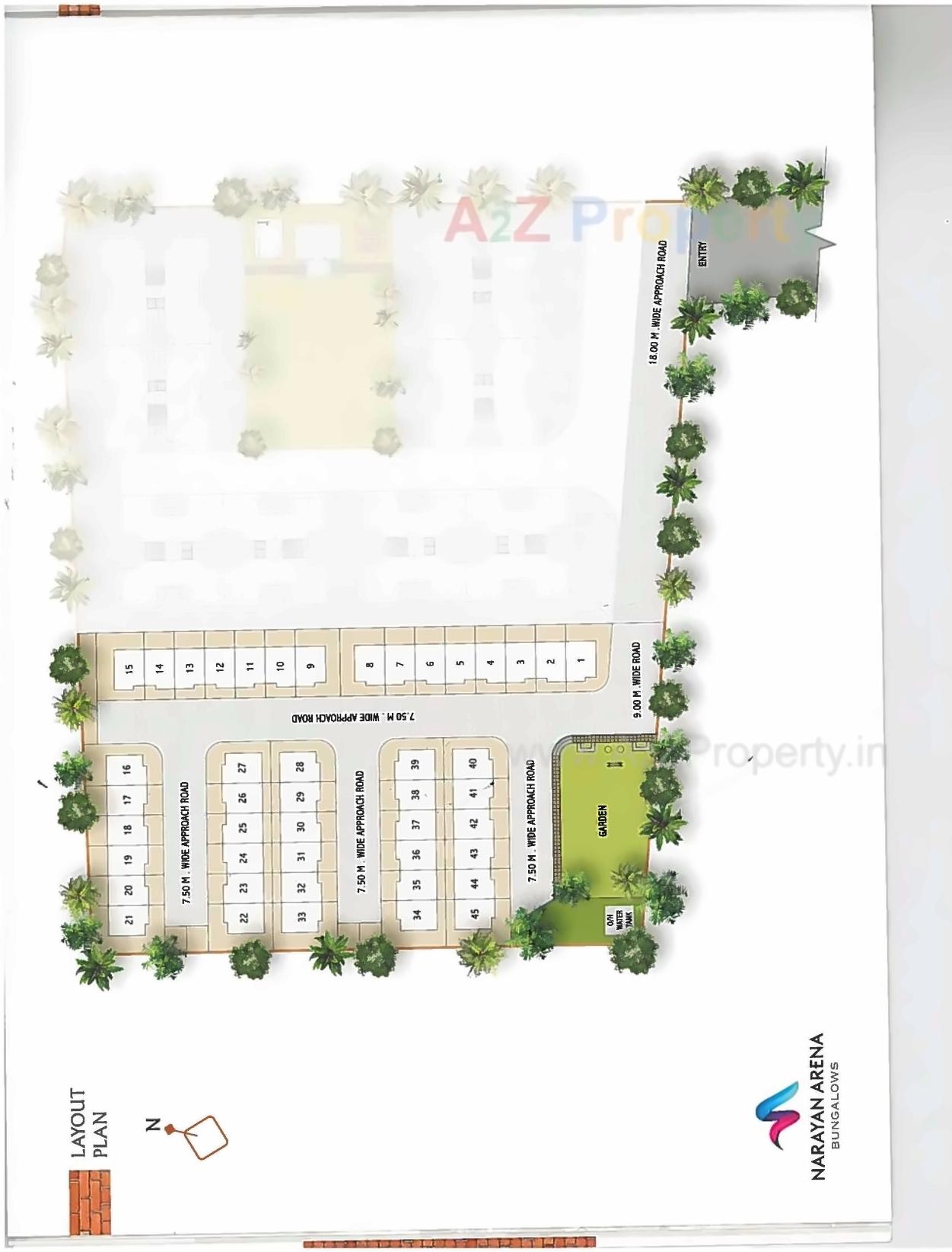 Layout of real estate project Narayan Arena located at Umraj, Bharuch, Gujarat