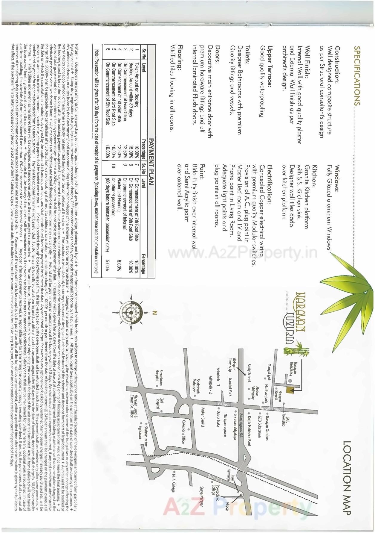 Layout of real estate project Narayan Laxuria located at Umraj, Bharuch, Gujarat