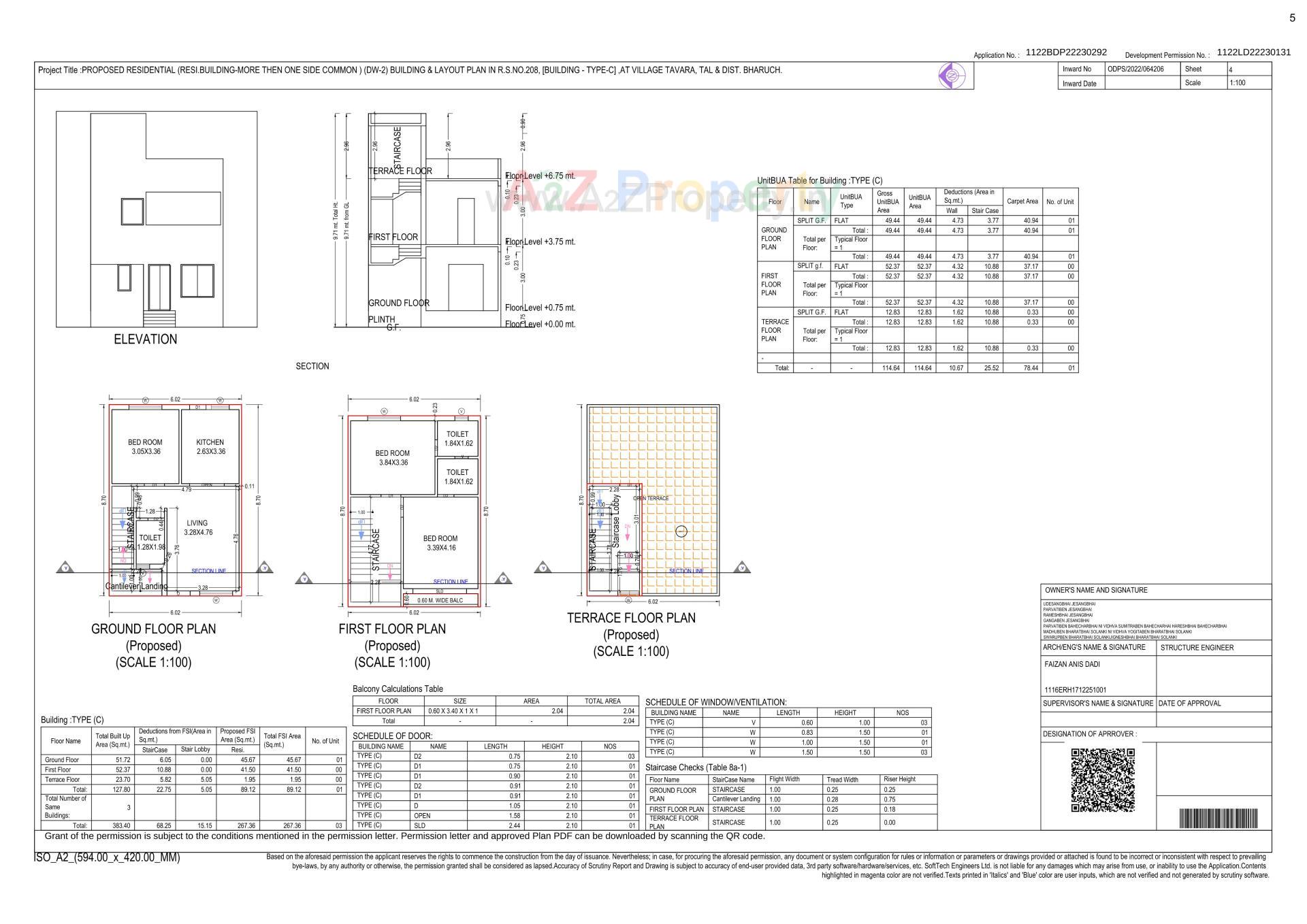 Layout of real estate project Nemi Luxuria located at Tavara, Bharuch, Gujarat