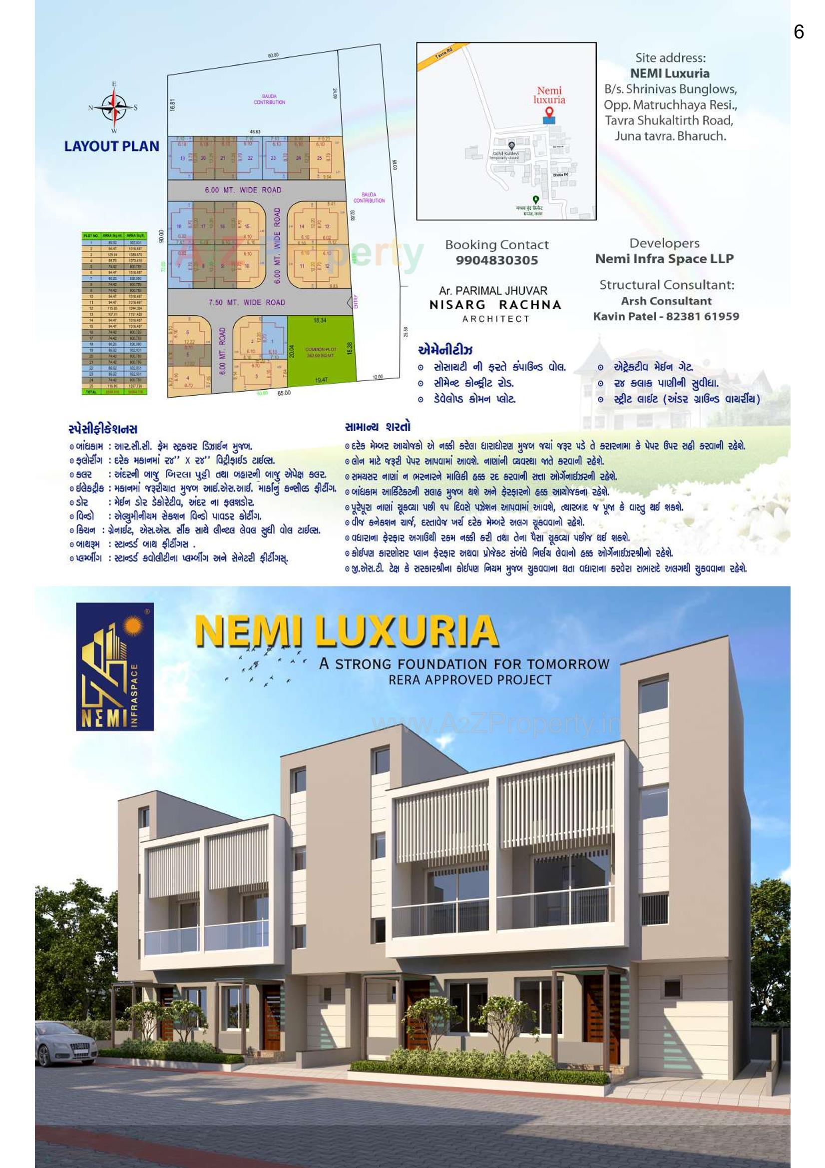  of real estate project Nemi Luxuria located at Tavara, Bharuch, Gujarat