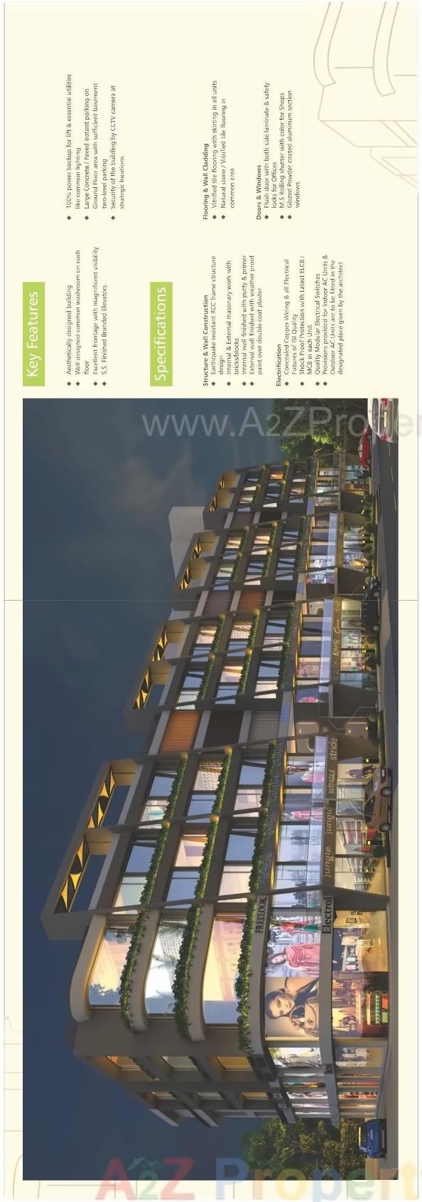 3D Elevation of real estate project Nexus Business Hub located at Mojampur, Bharuch, Gujarat