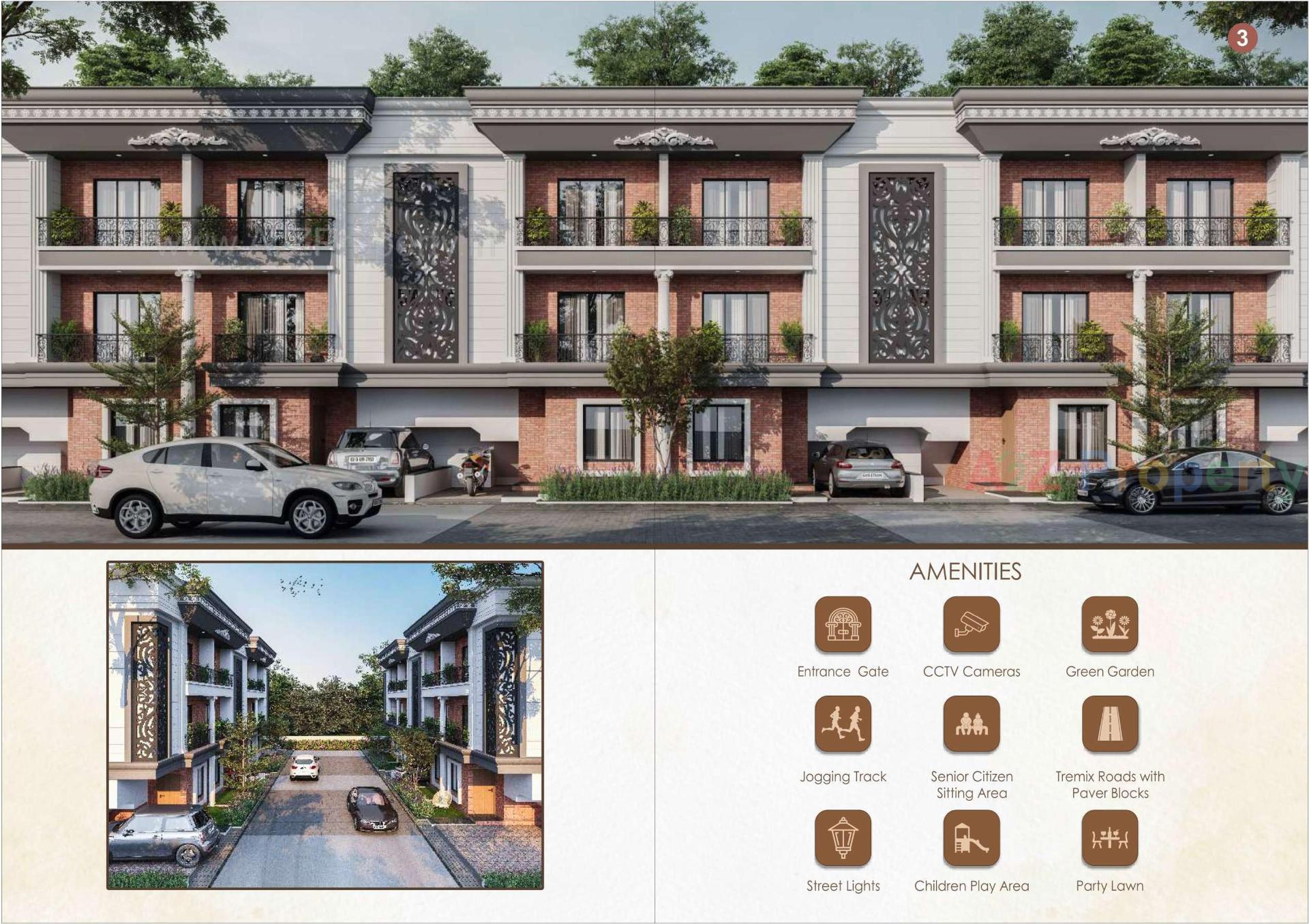 3D Elevation of real estate project Orchid Bunglows located at Ankleshwar, Bharuch, Gujarat