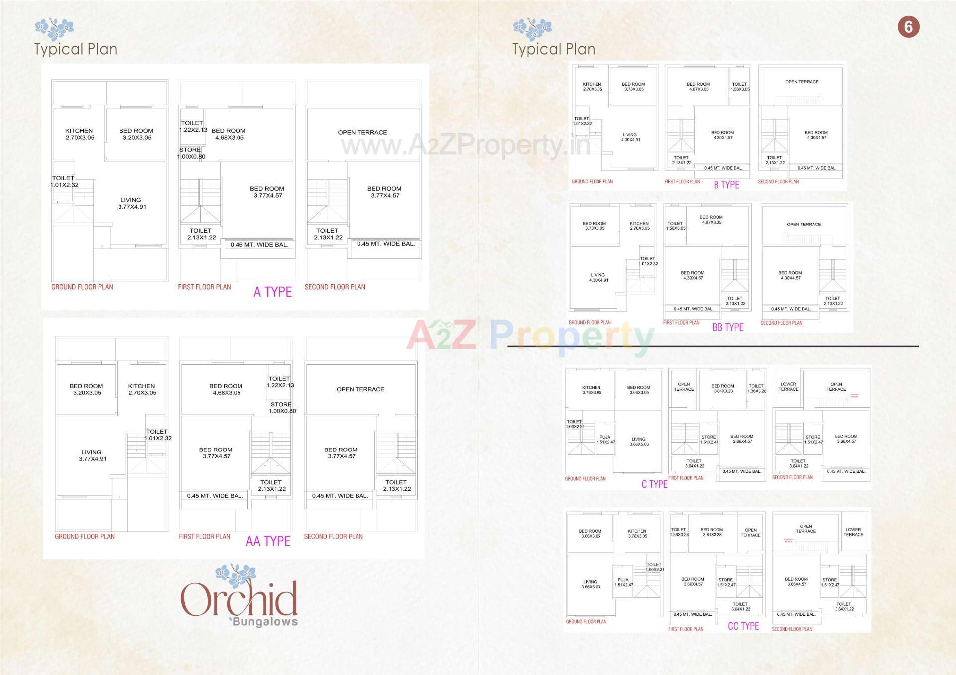 Layout of real estate project Orchid Bunglows located at Ankleshwar, Bharuch, Gujarat