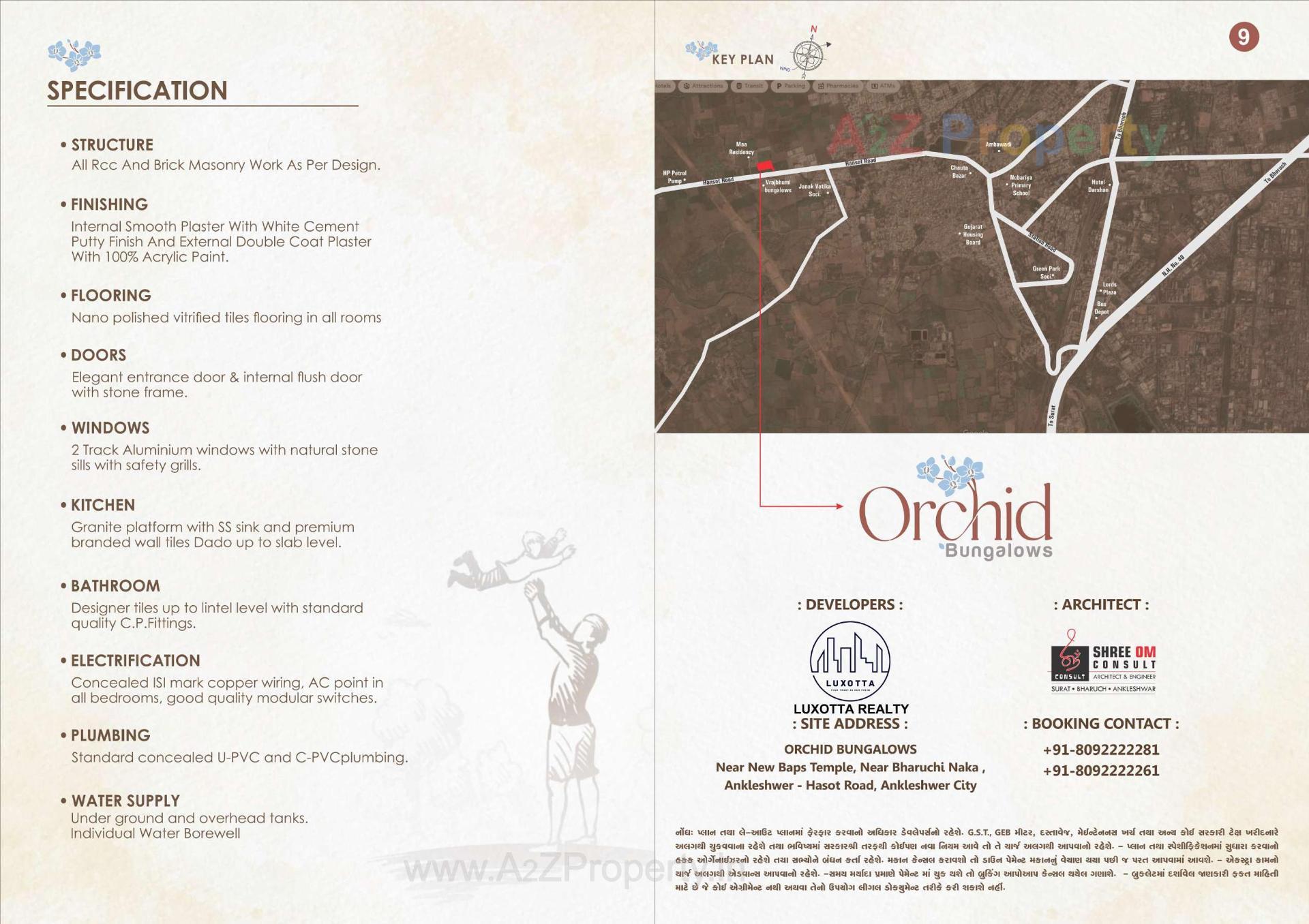  of real estate project Orchid Bunglows located at Ankleshwar, Bharuch, Gujarat