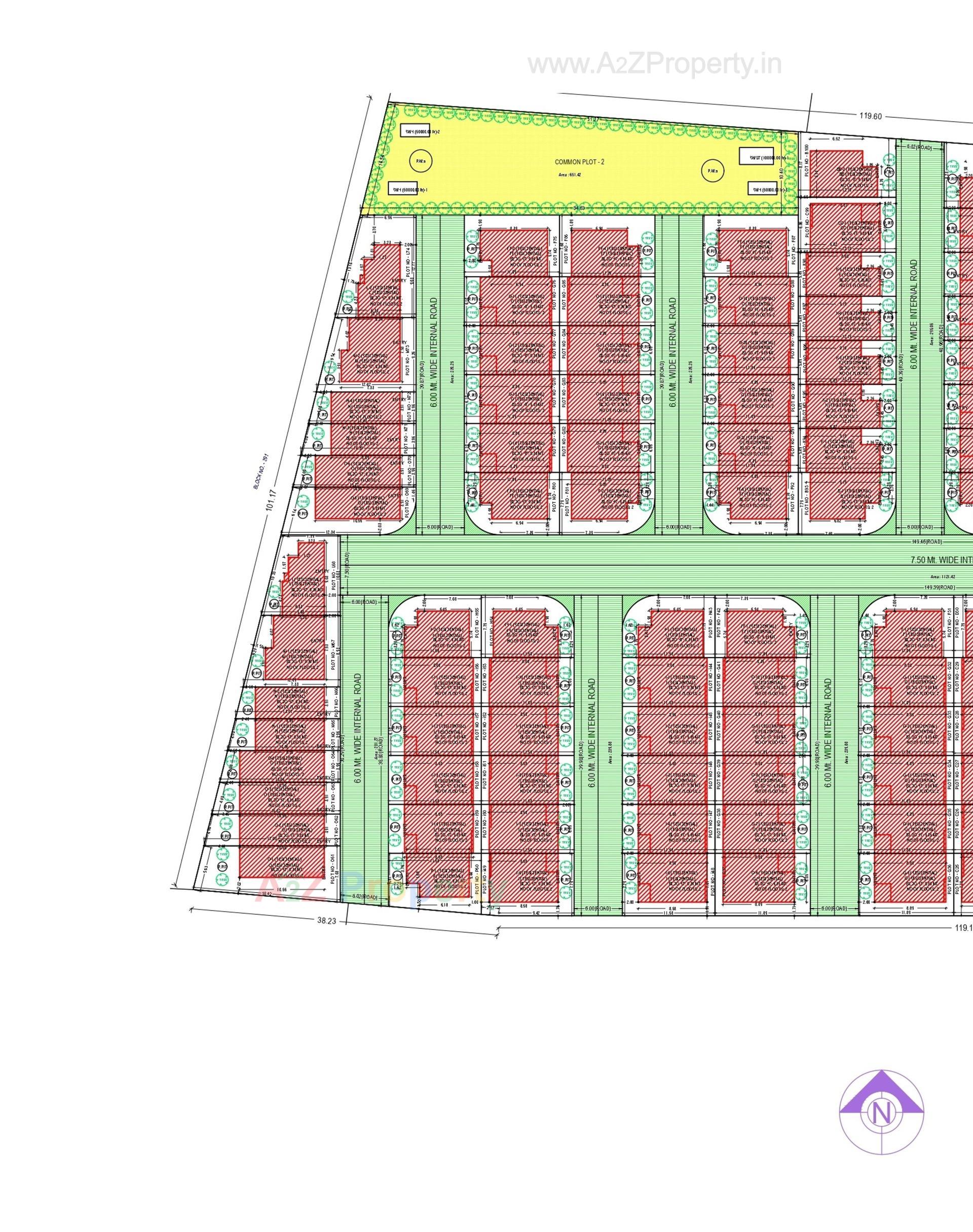 Layout of real estate project Pramukh Bungalows located at Diva, Bharuch, Gujarat