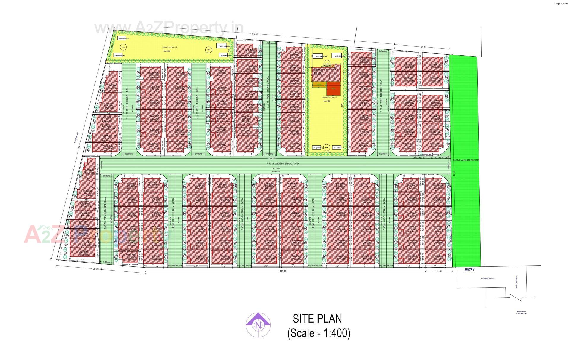 Layout of real estate project Pramukh Bungalows located at Diva, Bharuch, Gujarat