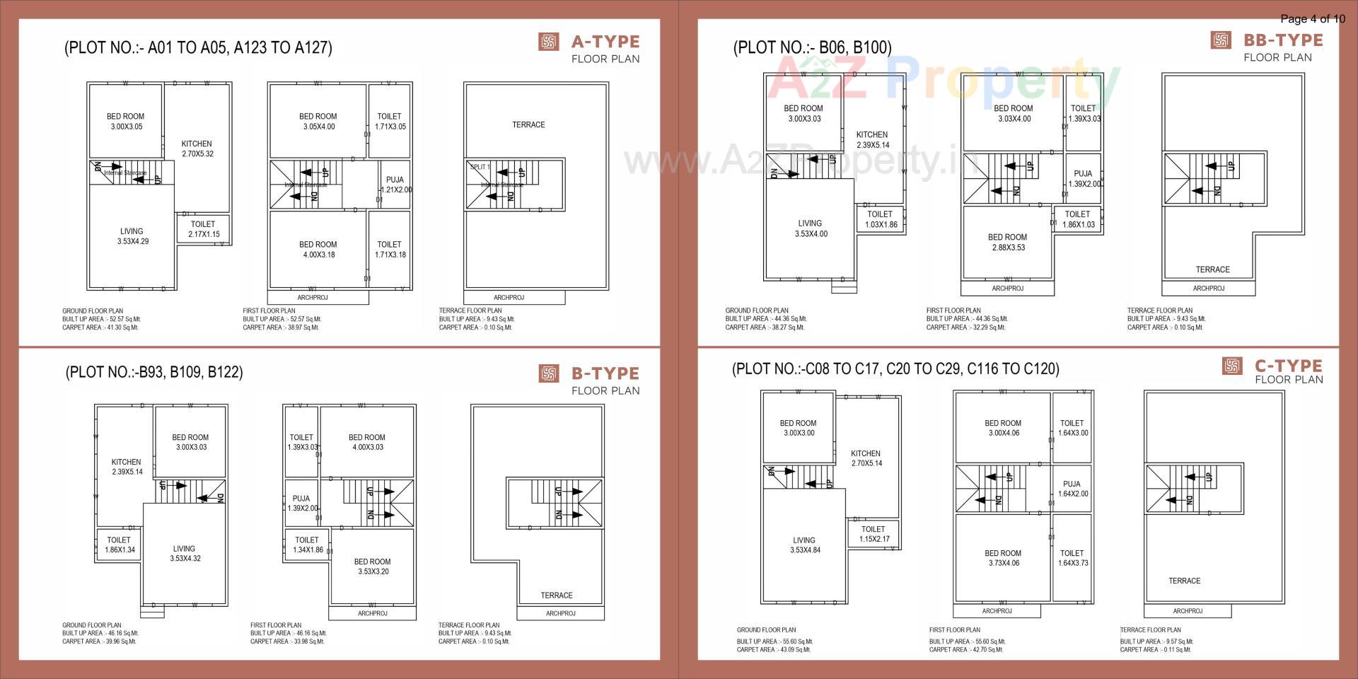 Layout of real estate project Pramukh Bungalows located at Diva, Bharuch, Gujarat