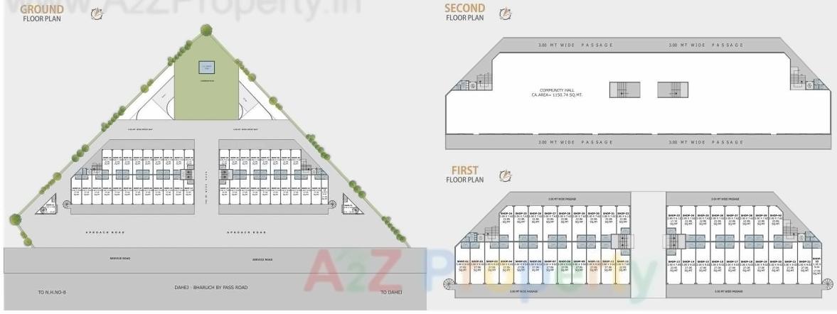 Layout of real estate project Prime Gold located at Vejalpur, Bharuch, Gujarat
