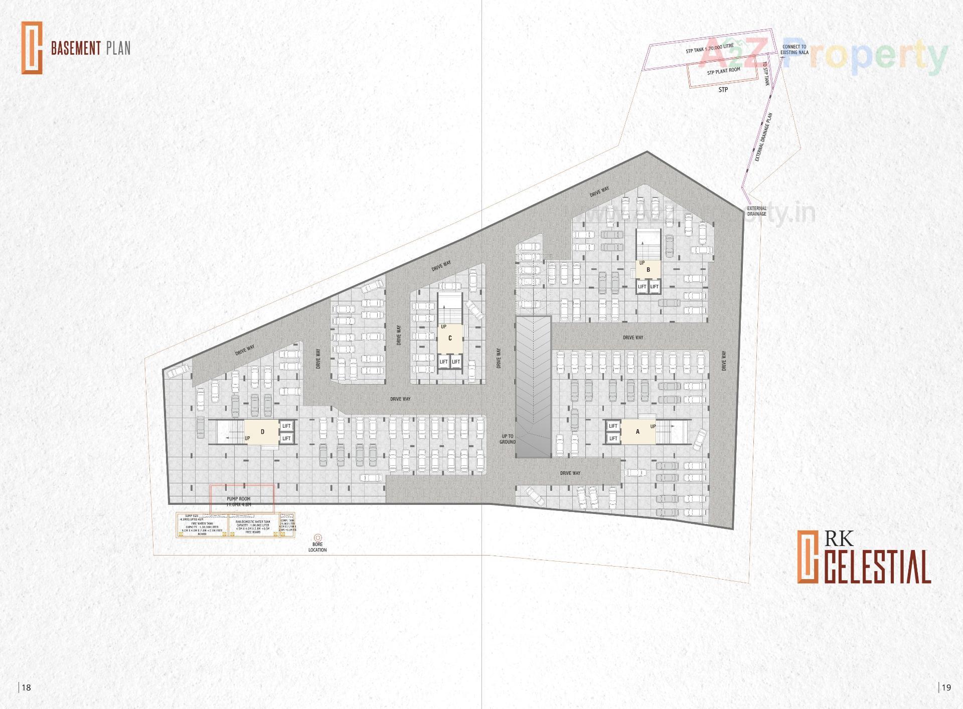 Layout of real estate project R K Celestial located at Zadeshwar, Bharuch, Gujarat