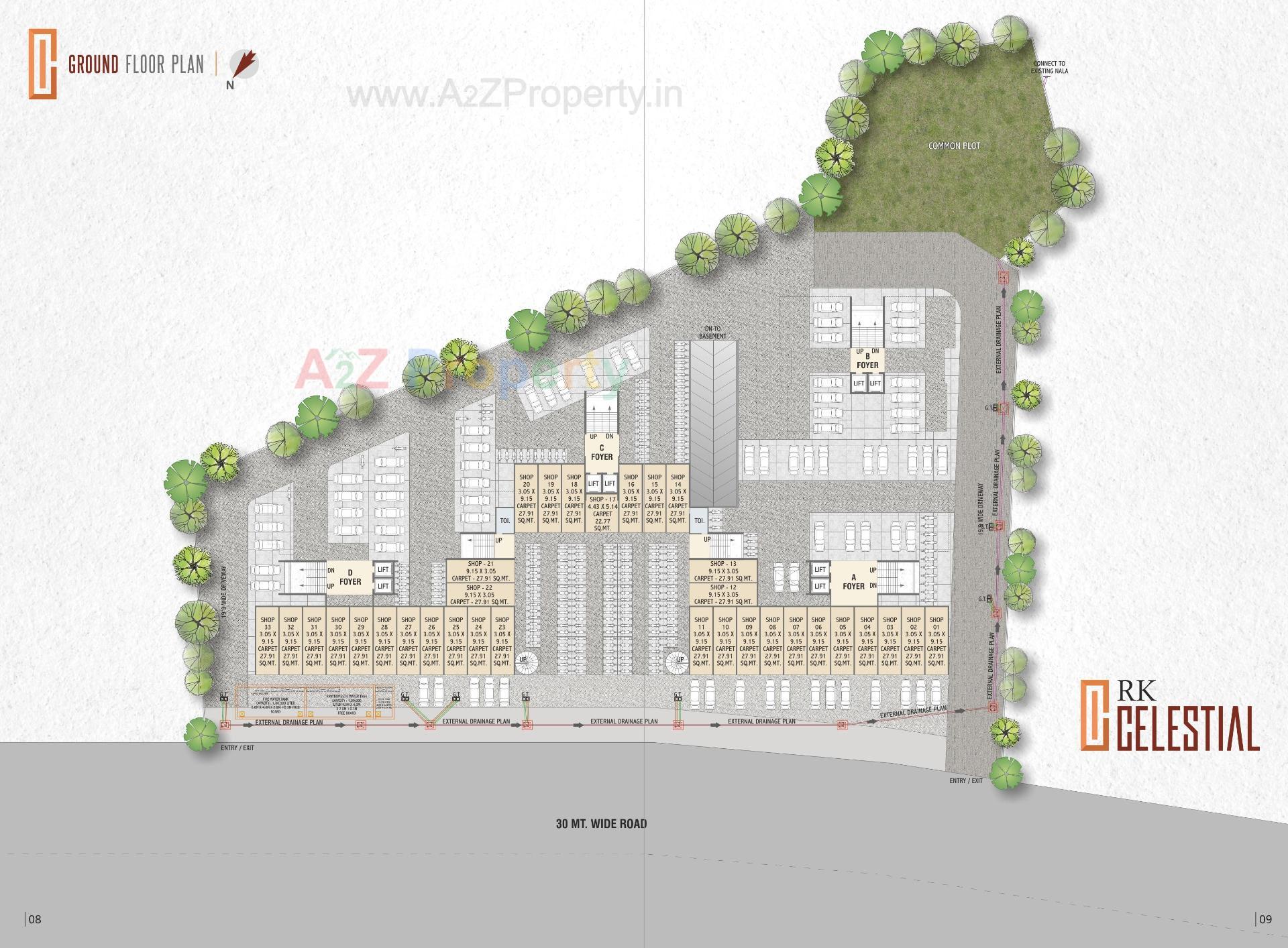 Layout of real estate project R K Celestial located at Zadeshwar, Bharuch, Gujarat
