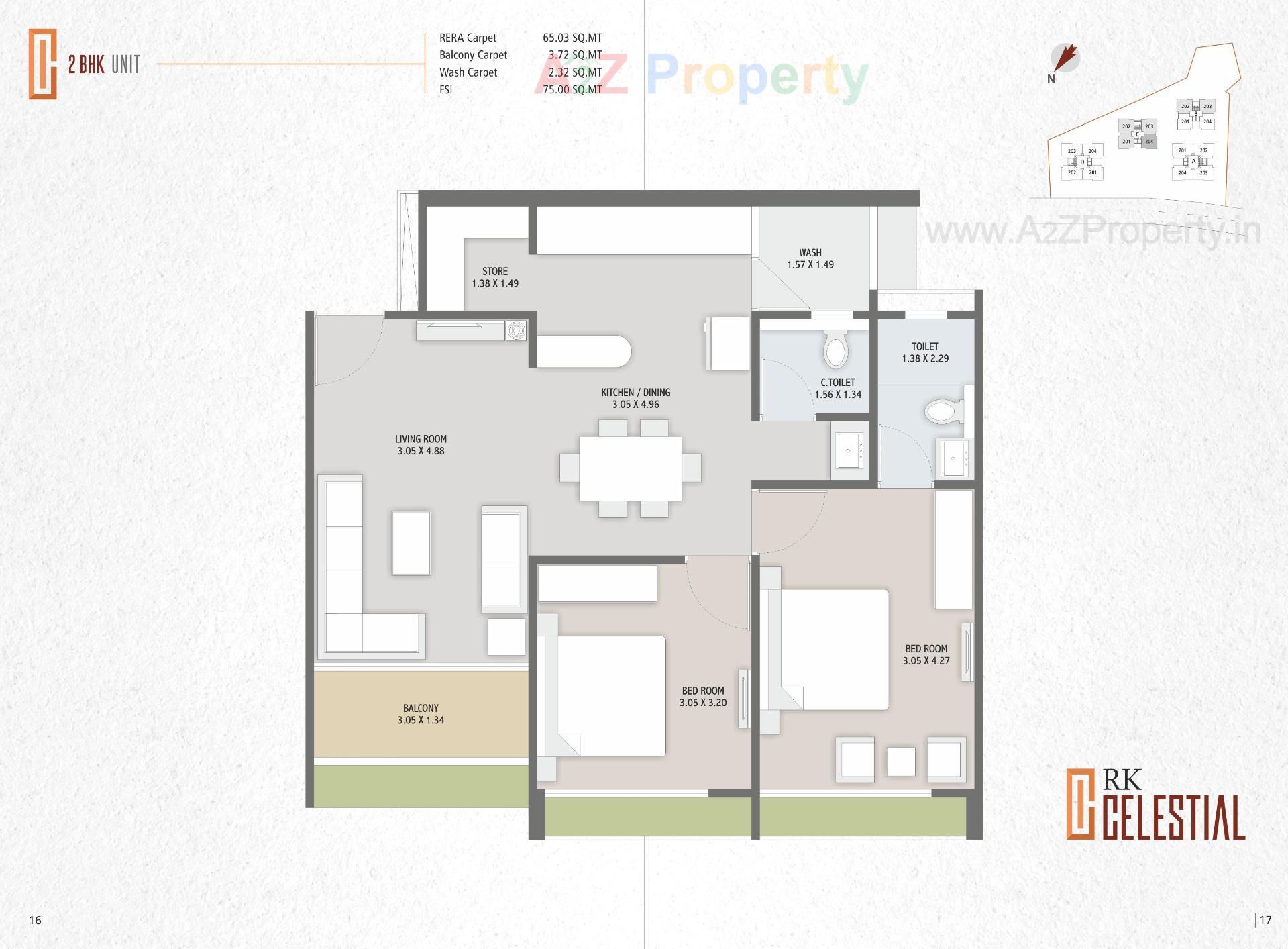 Layout of real estate project R K Celestial located at Zadeshwar, Bharuch, Gujarat