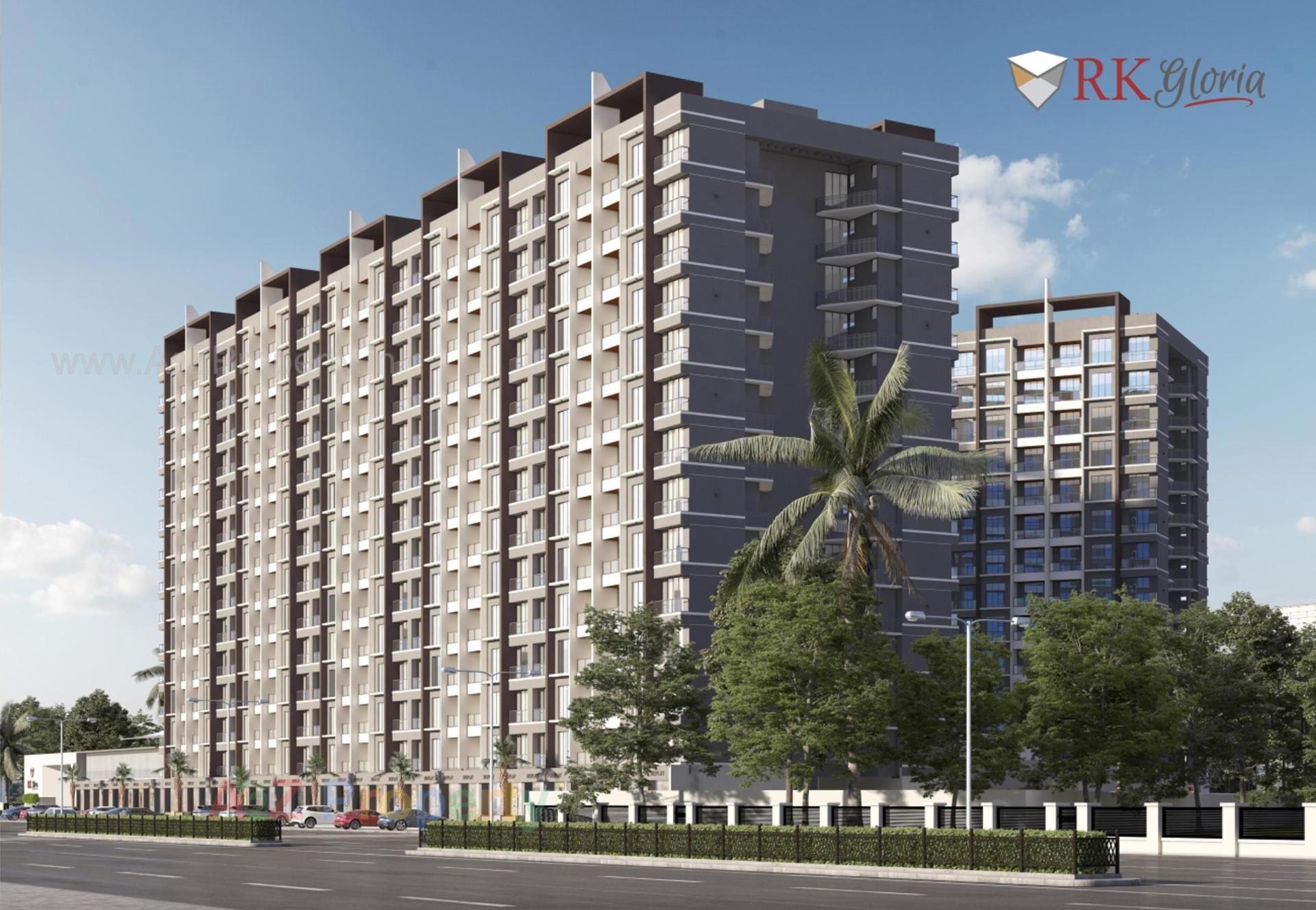 3D Elevation of real estate project R K Gloria located at Tavra, Bharuch, Gujarat