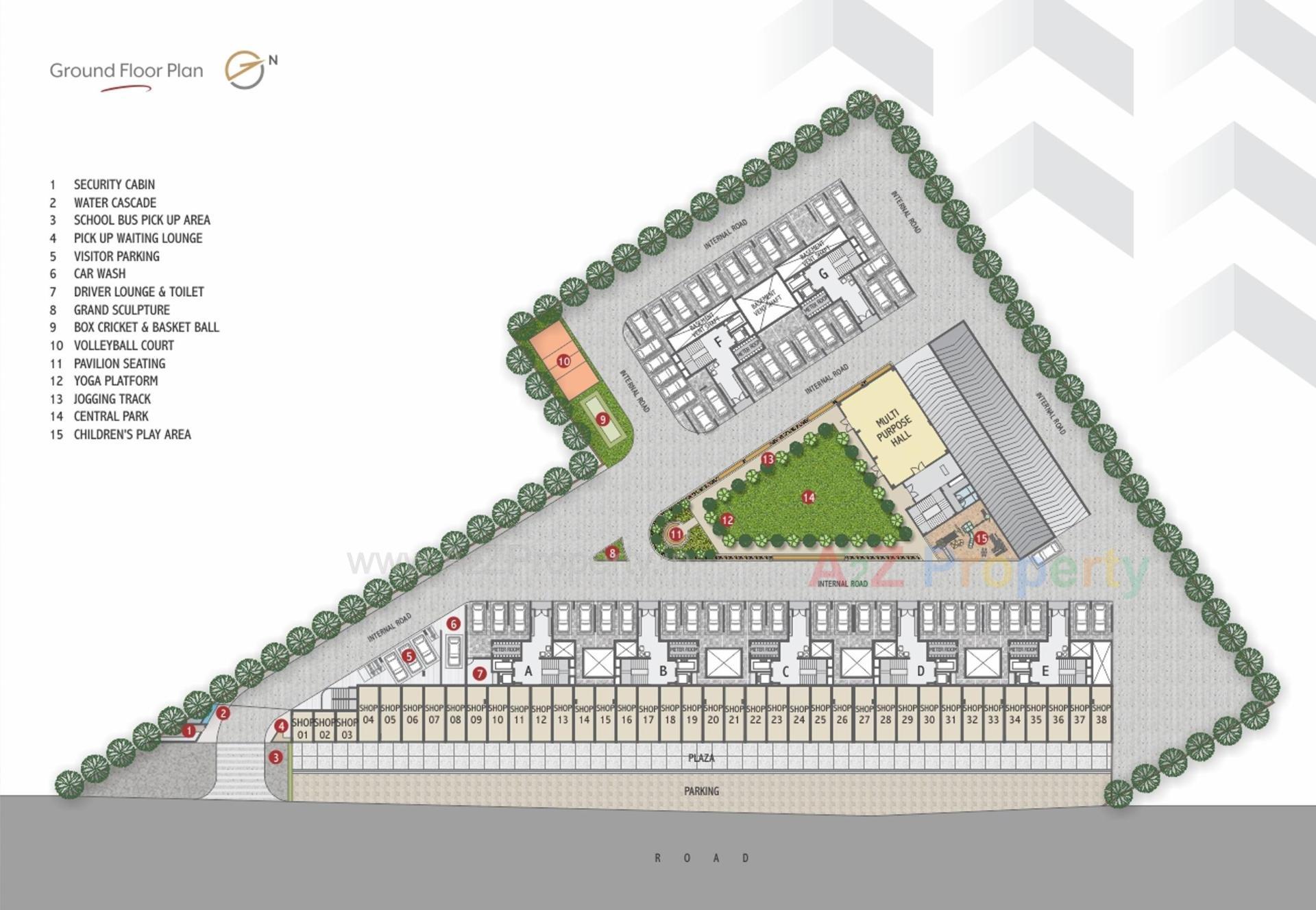 Layout of real estate project R K Gloria located at Tavra, Bharuch, Gujarat