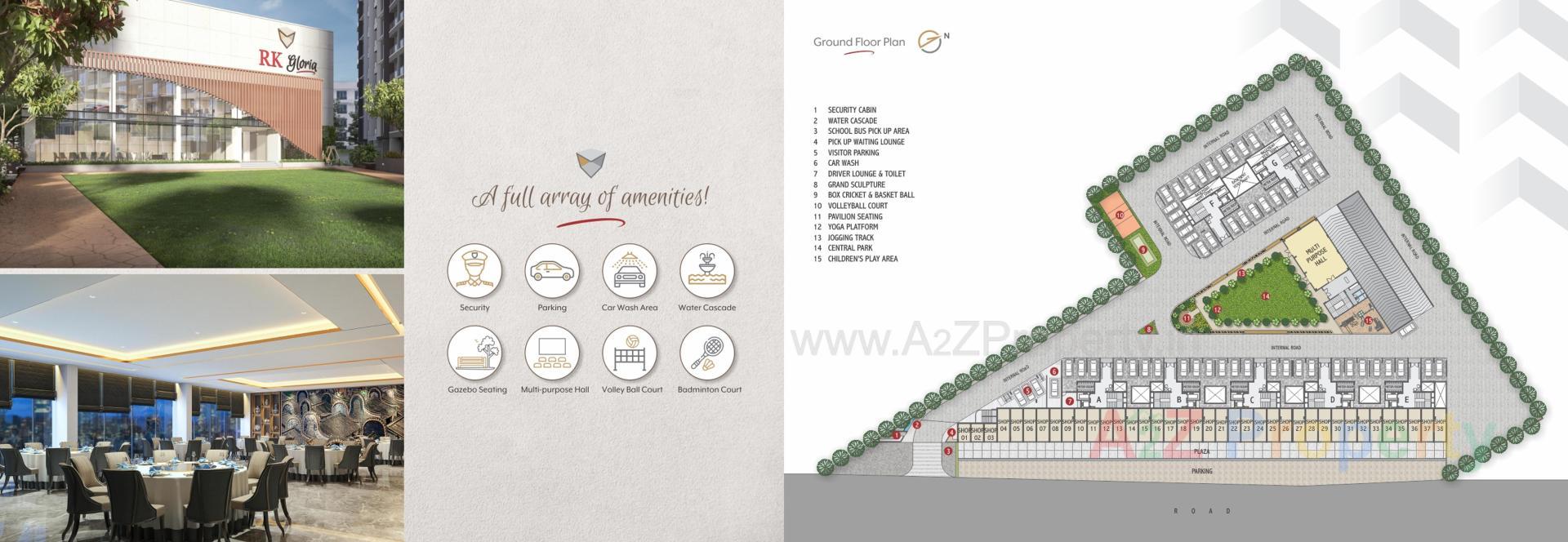 Layout of real estate project R K Gloria located at Tavra, Bharuch, Gujarat