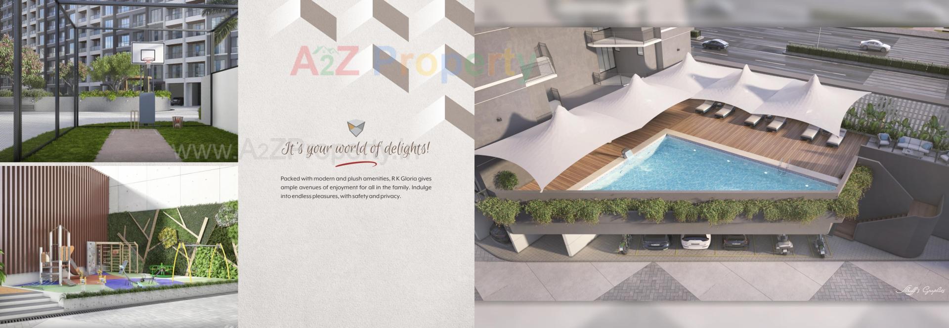 3D Elevation of real estate project R K Gloria located at Tavra, Bharuch, Gujarat