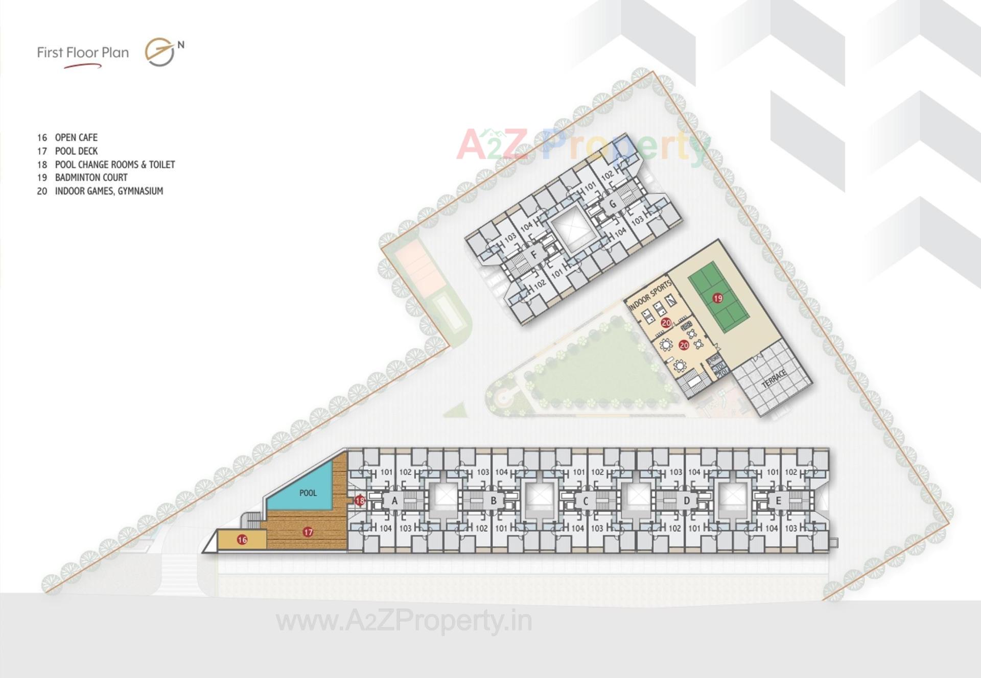Layout of real estate project R K Gloria located at Tavra, Bharuch, Gujarat