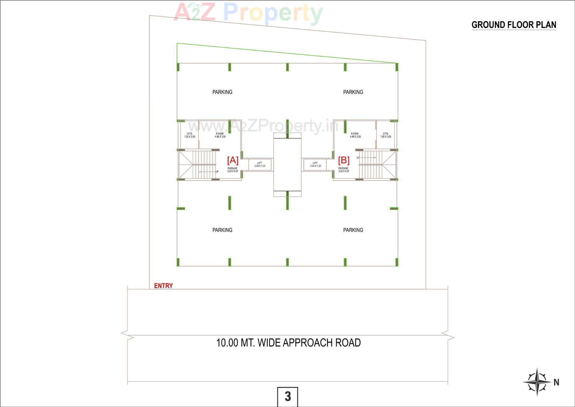 Layout of real estate project Radhe Residency located at Chavaj, Bharuch, Gujarat
