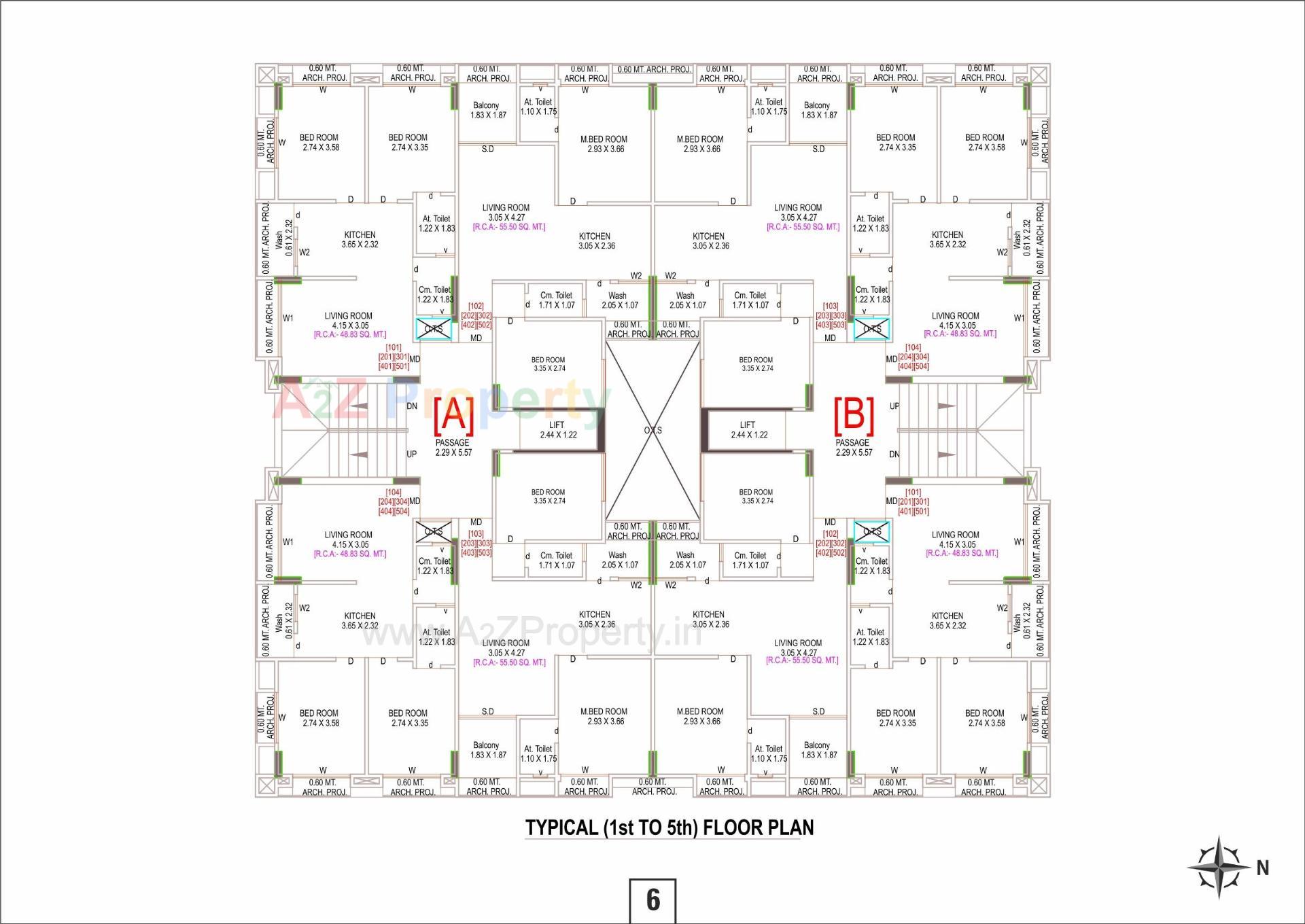 Layout of real estate project Radhe Residency located at Chavaj, Bharuch, Gujarat