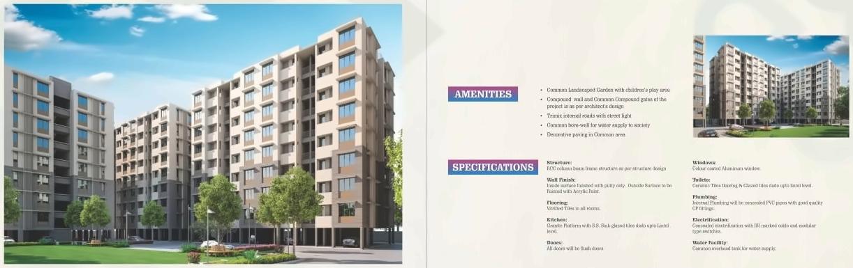 3D Elevation of real estate project Rang City Flats located at Chavaj, Bharuch, Gujarat