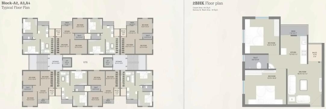 Layout of real estate project Rang City Flats located at Chavaj, Bharuch, Gujarat